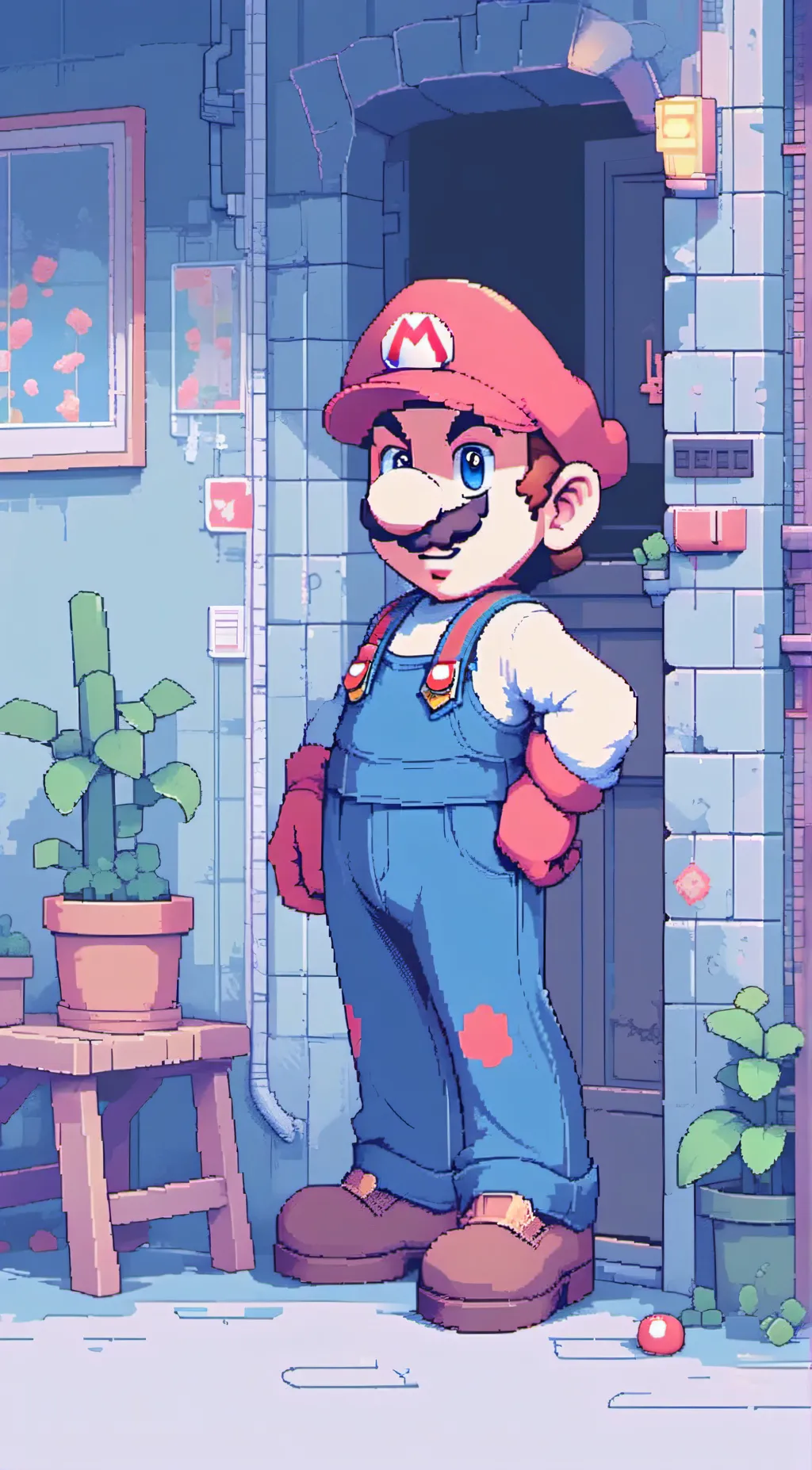 ai character: Mario background