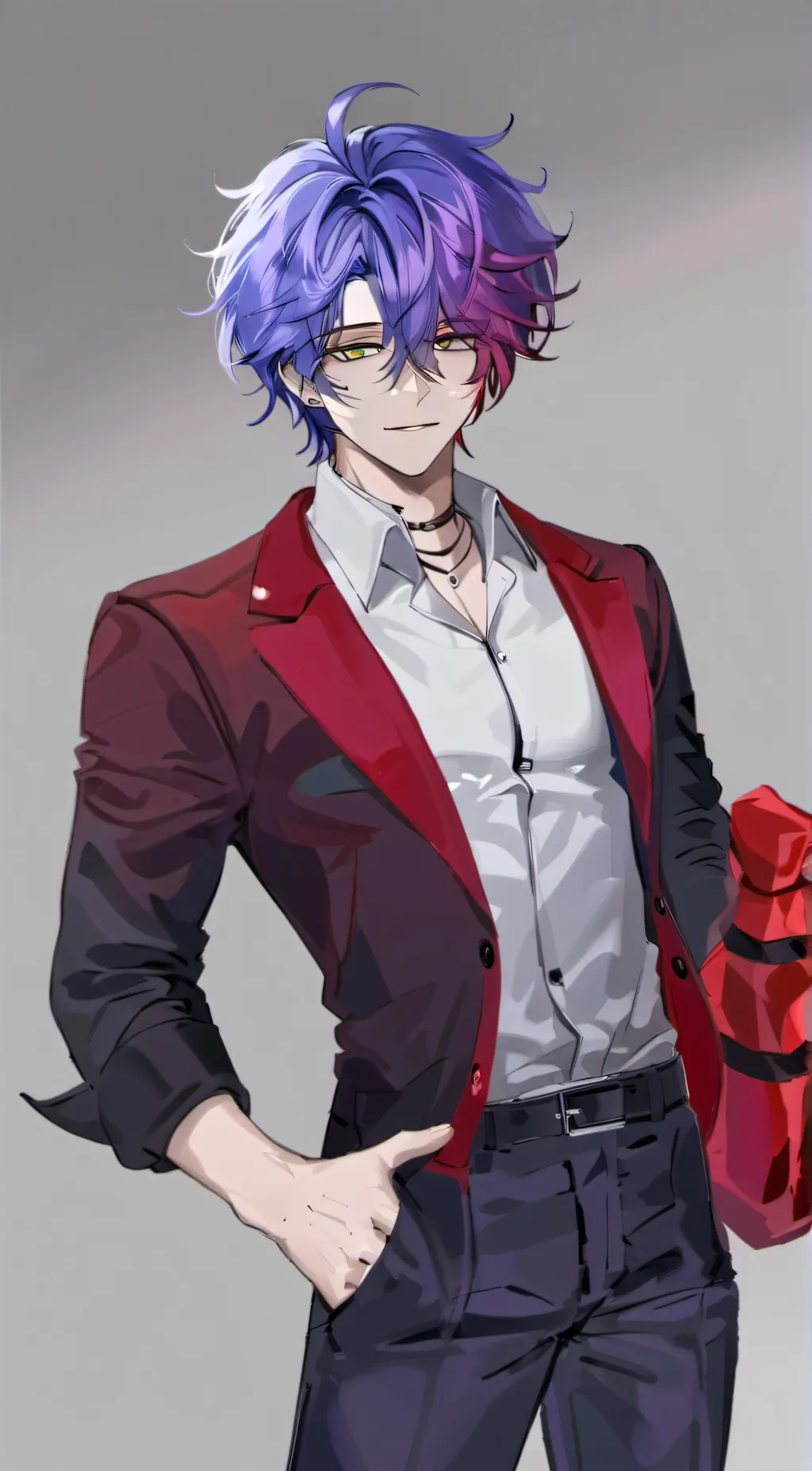 ai character: Sampo 💜❤️🖤 background