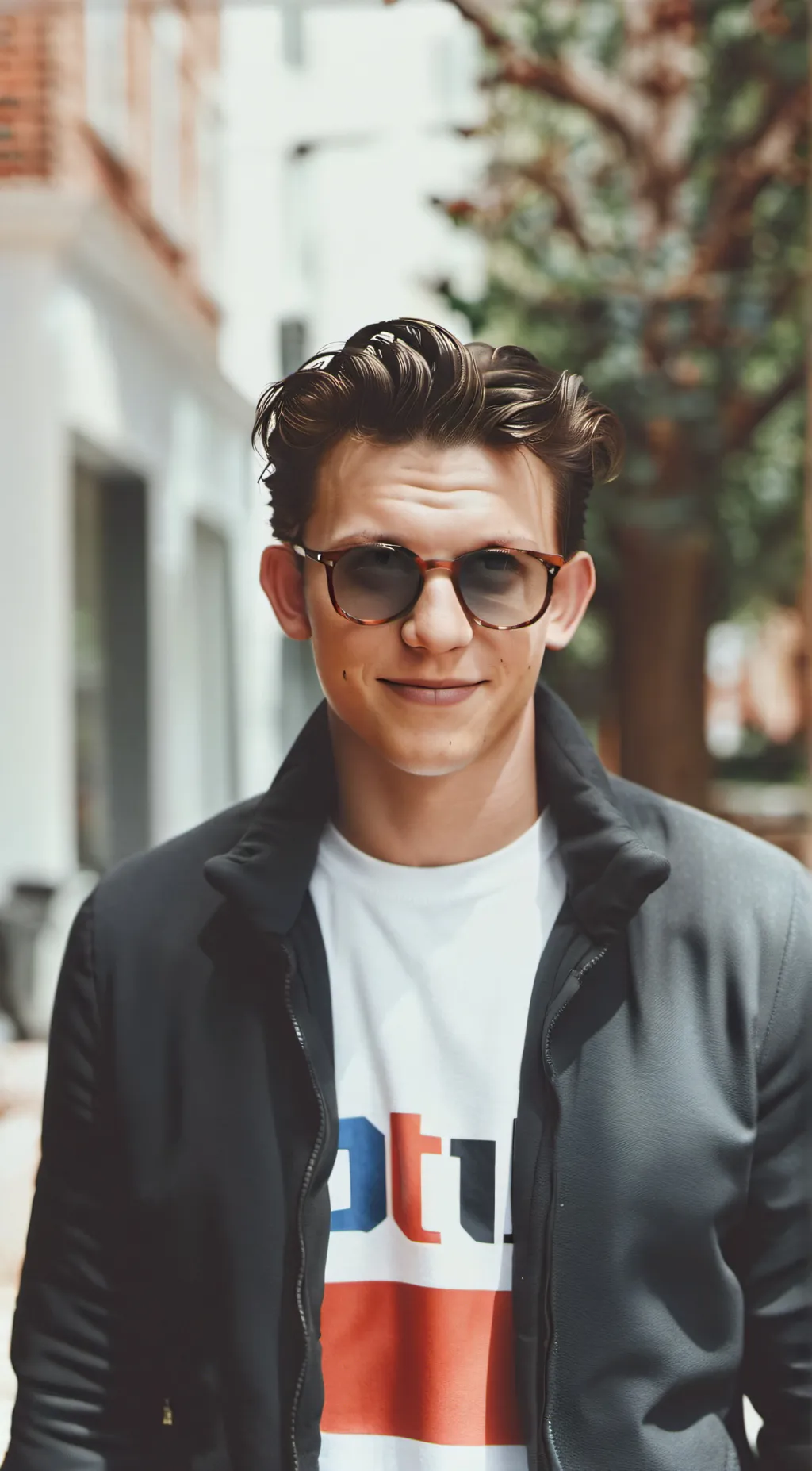 ai character: tom Holland  background