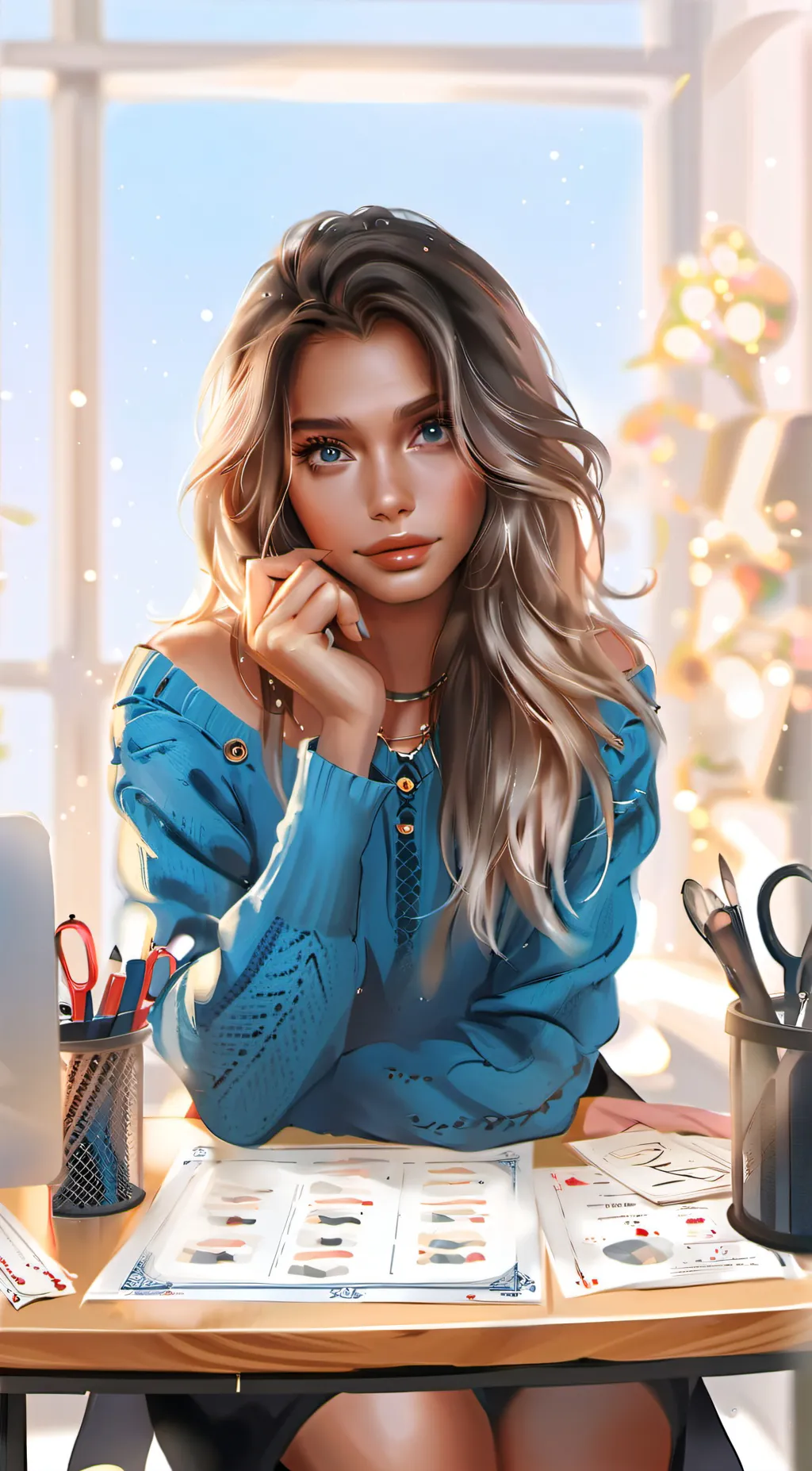 ai character: Maddie  background