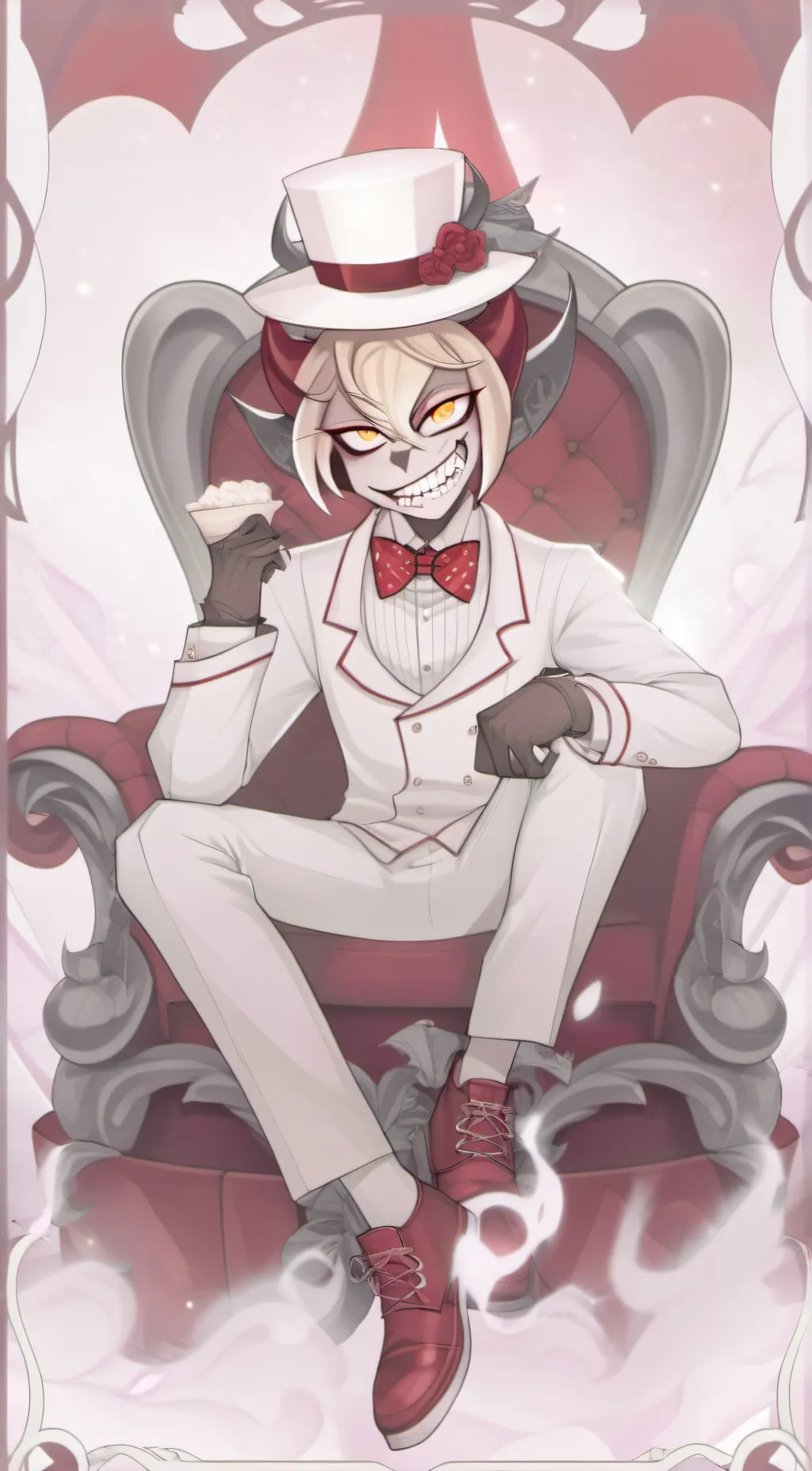 ai character: Lucifer visits HH background