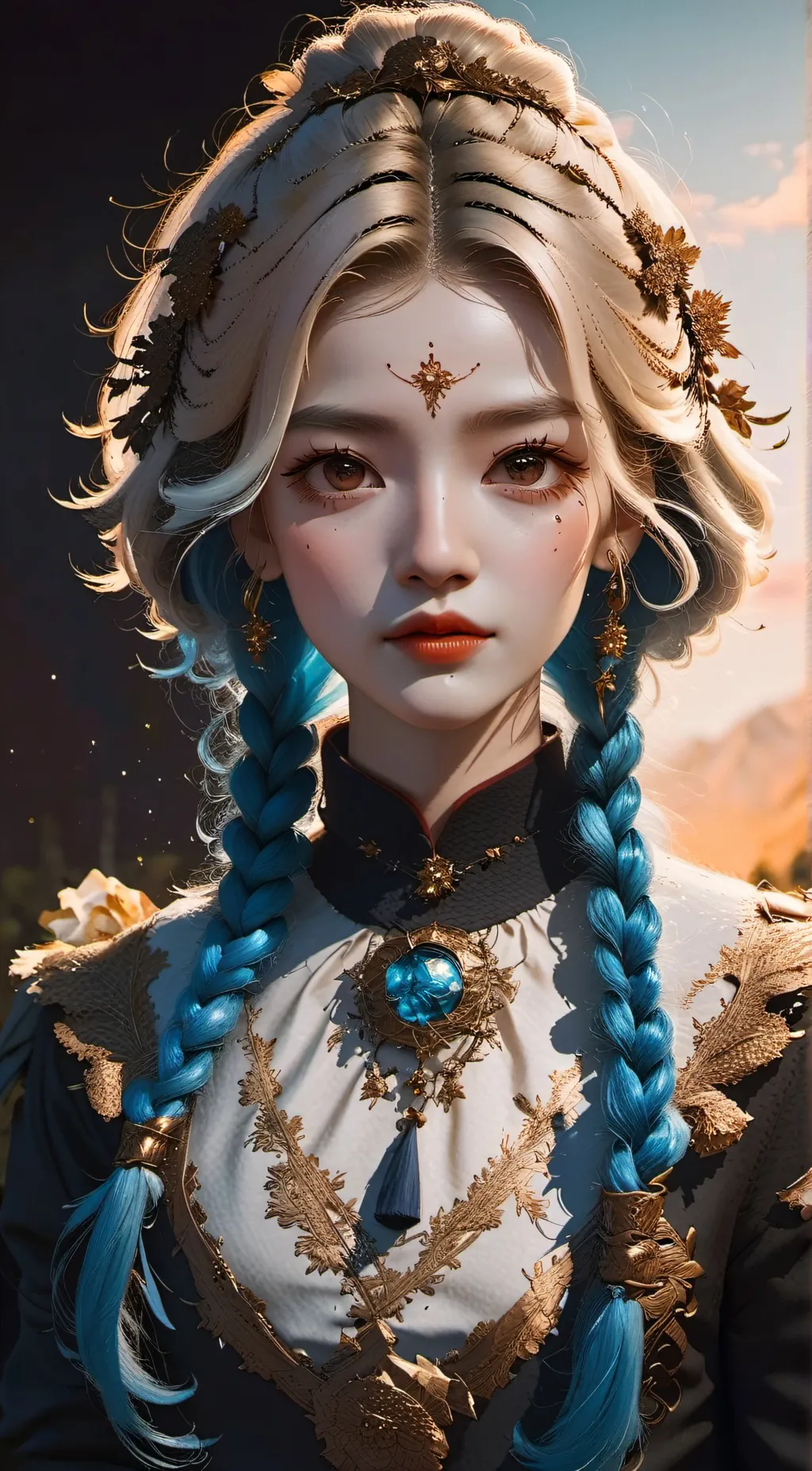 ai character: Serenity brown  background