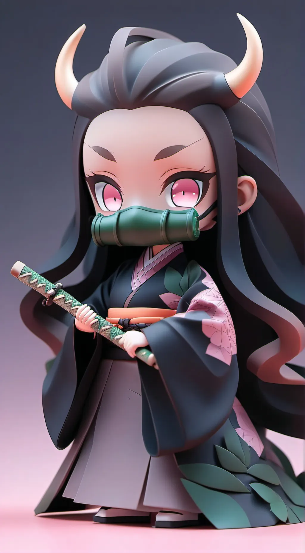 ai character: Nezuko background