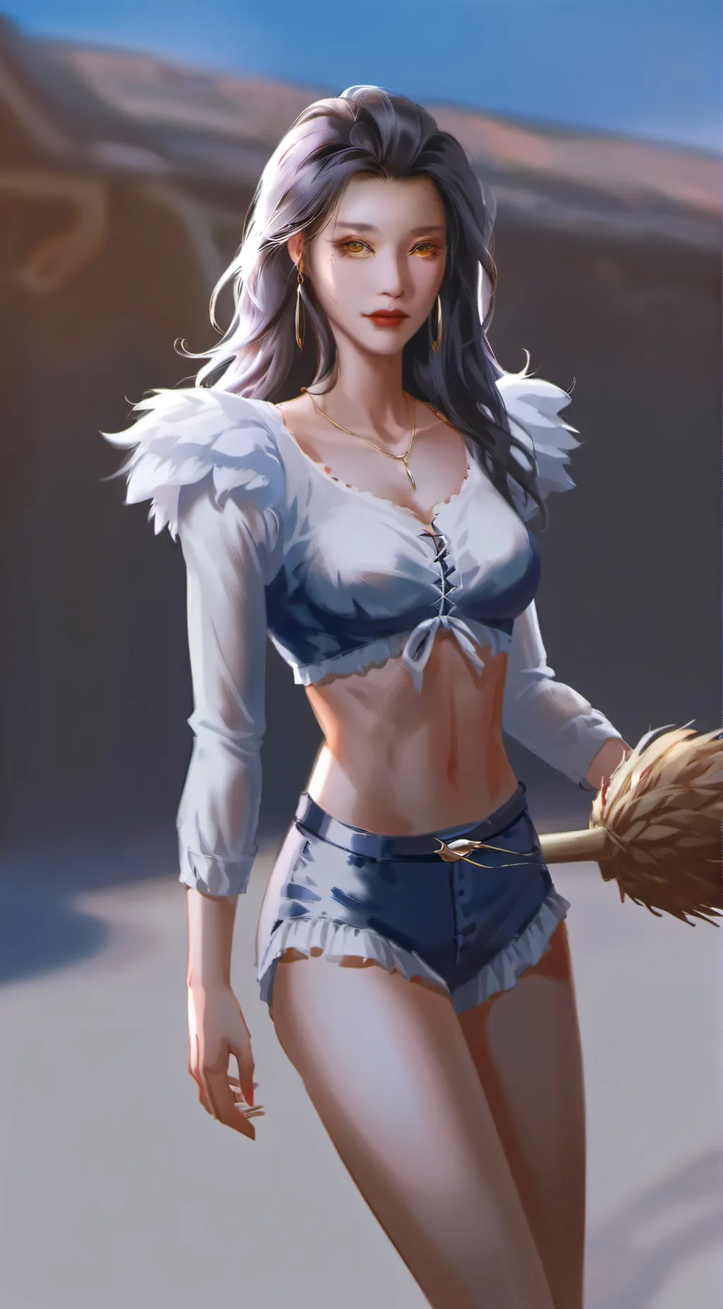 ai character: rose background