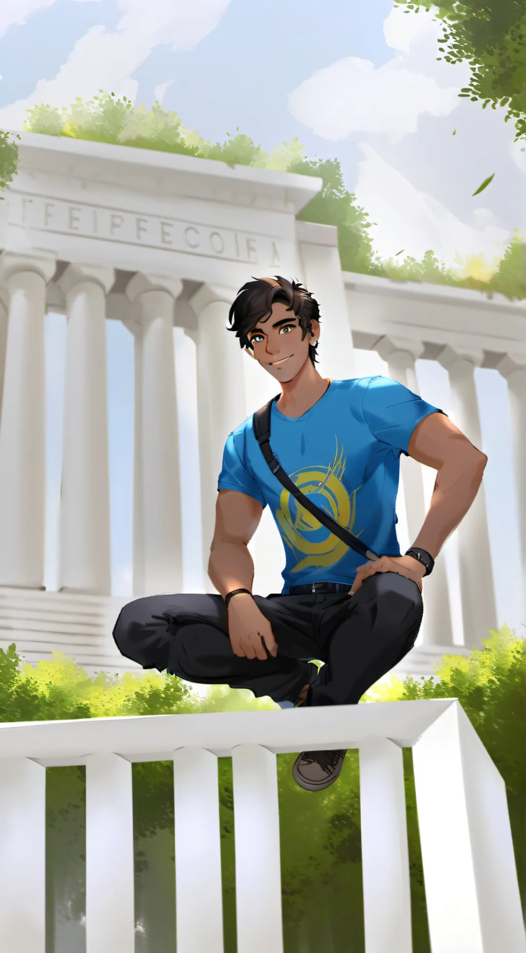ai character: school with PJO background