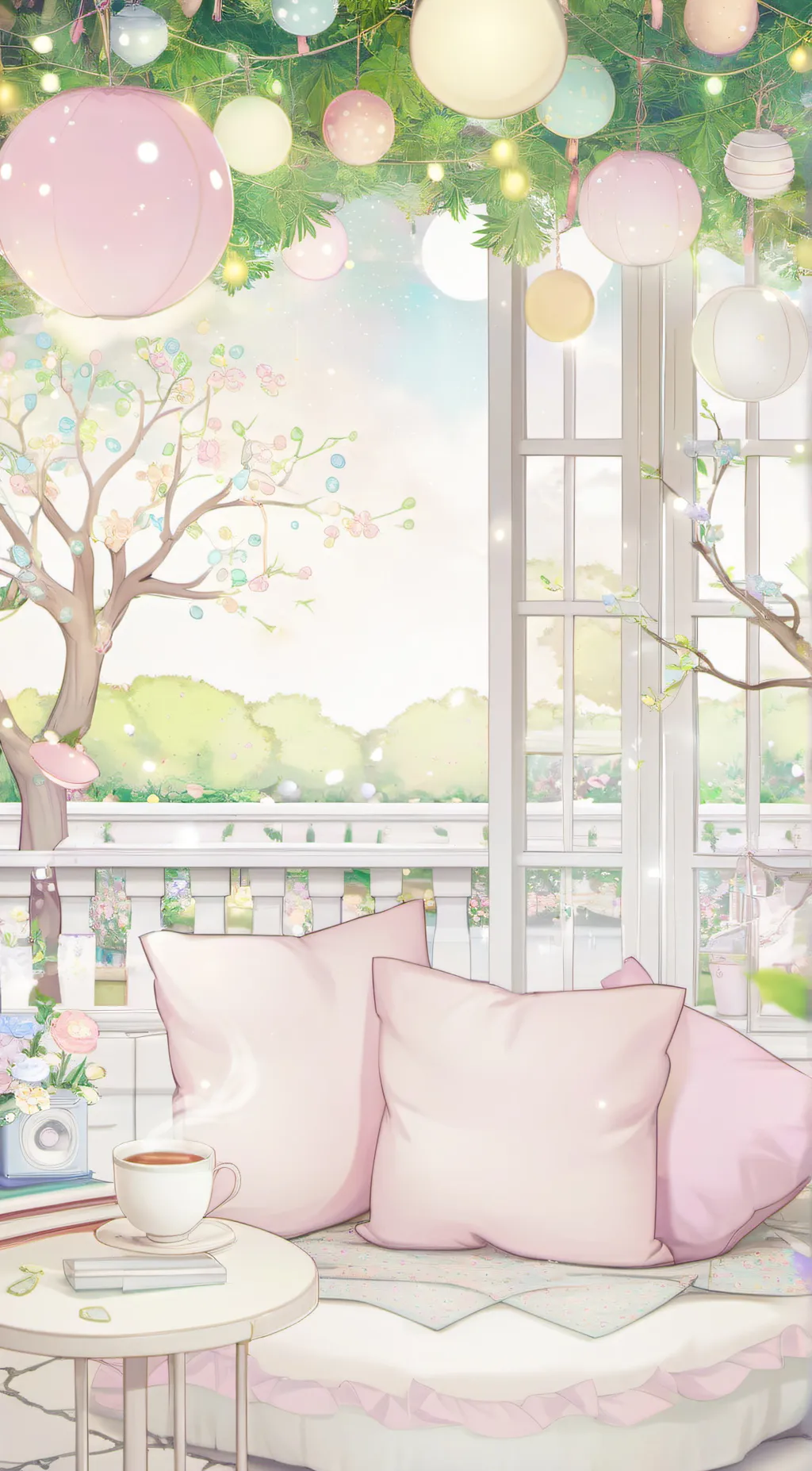 ai character: a resting spot background