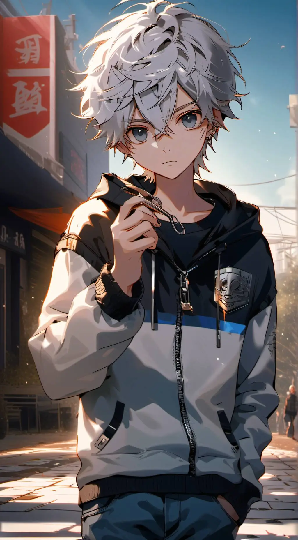 ai character: Cobalt background