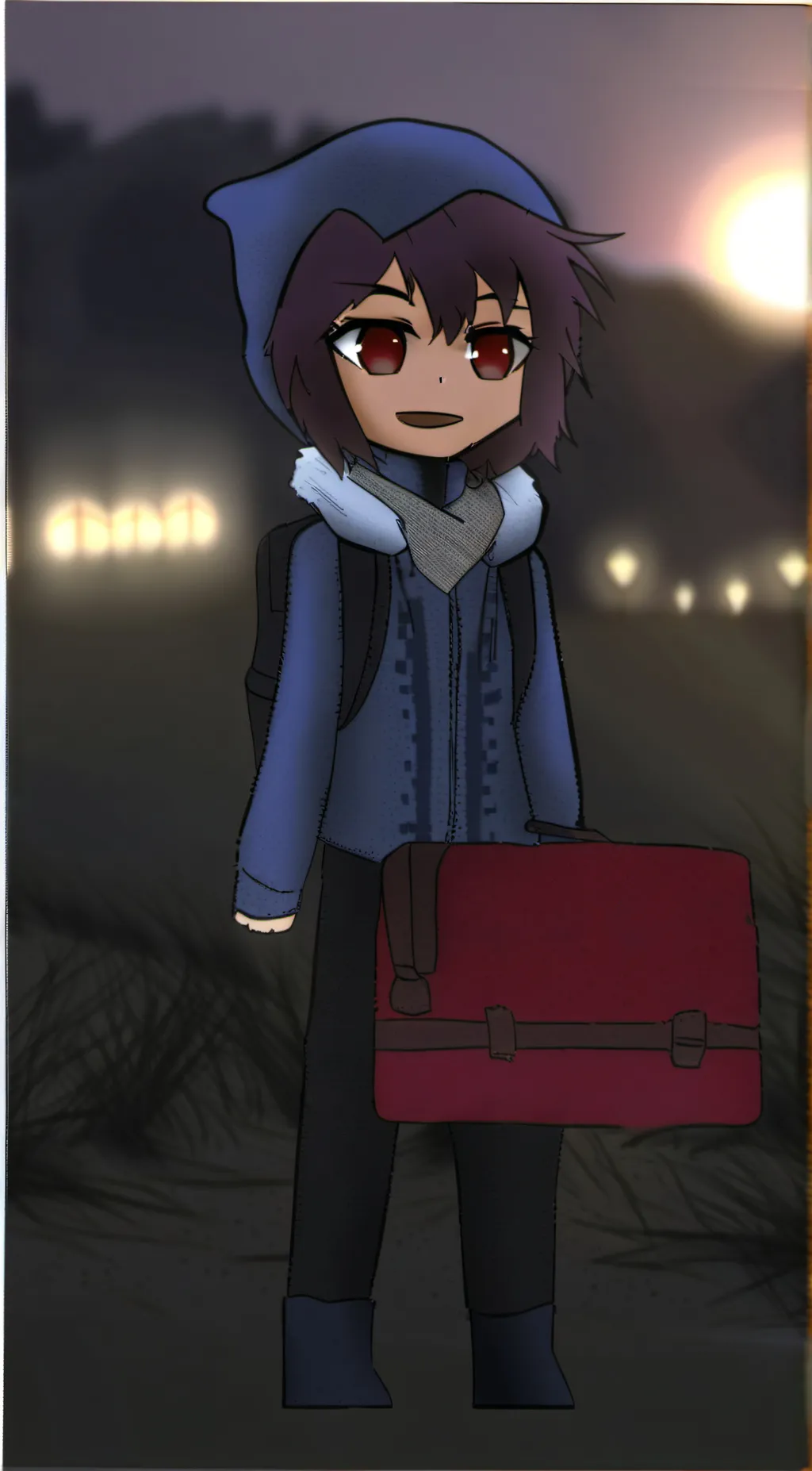 ai character: ocean background