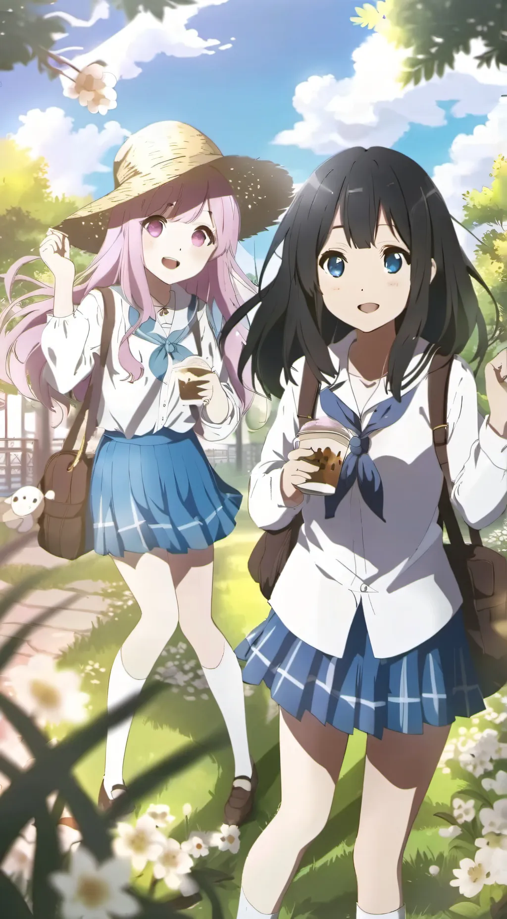 ai character: school trip background