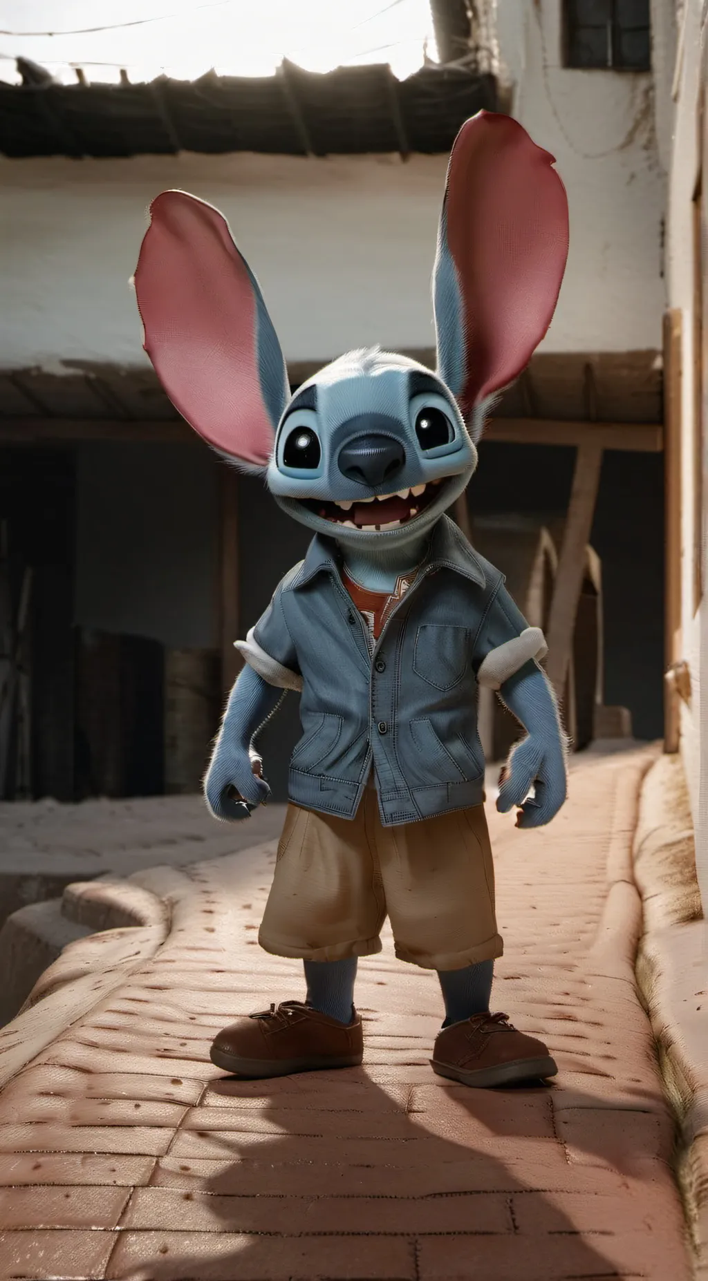 ai character: stitch background