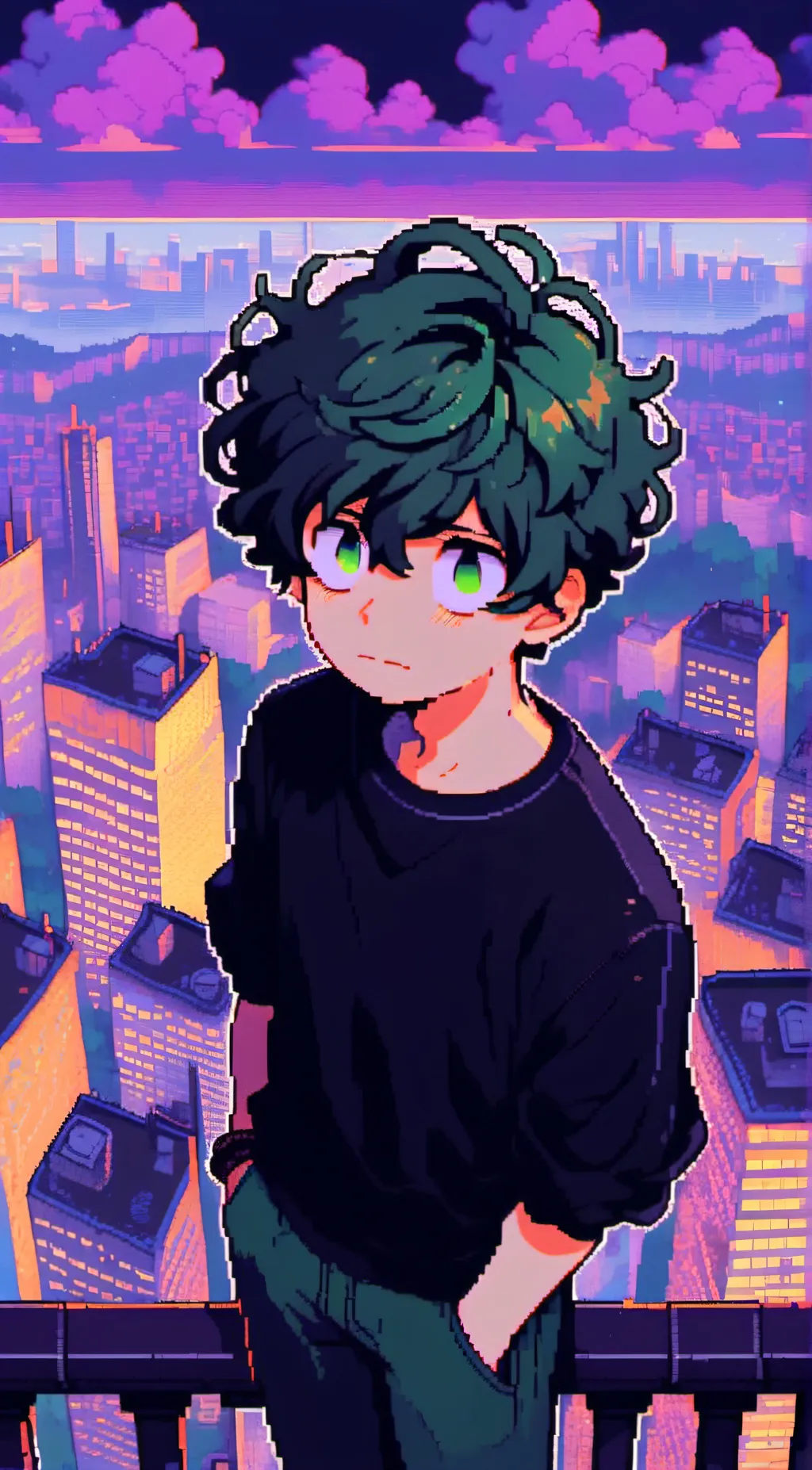ai character: Depressed Deku background