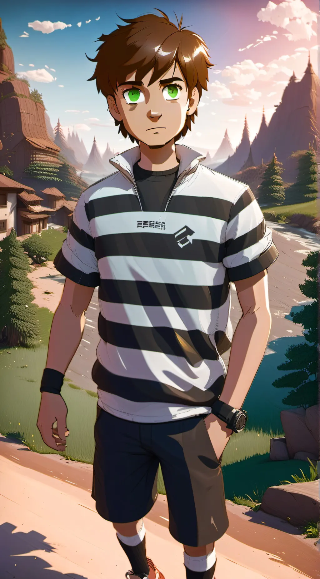 ai character: Darkest Ben 10 background