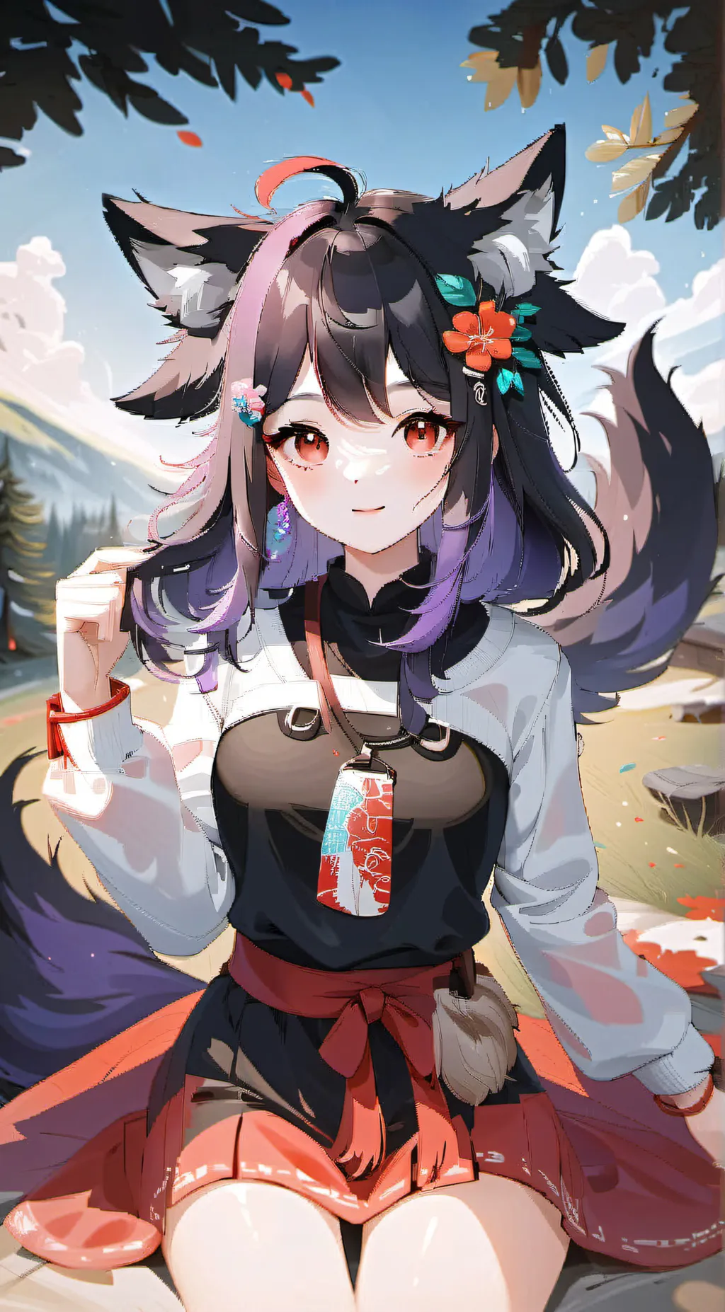 ai character: galaxie background