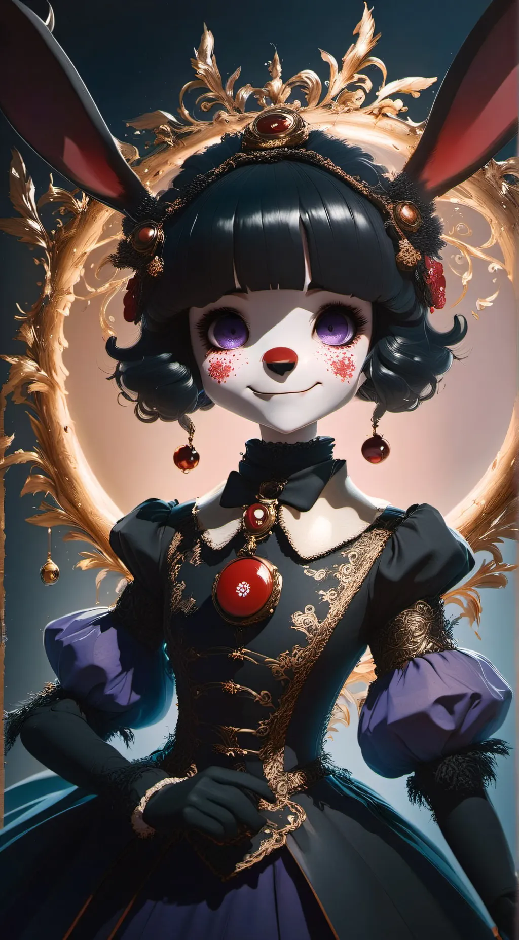 ai character: Shadow bonnie  background