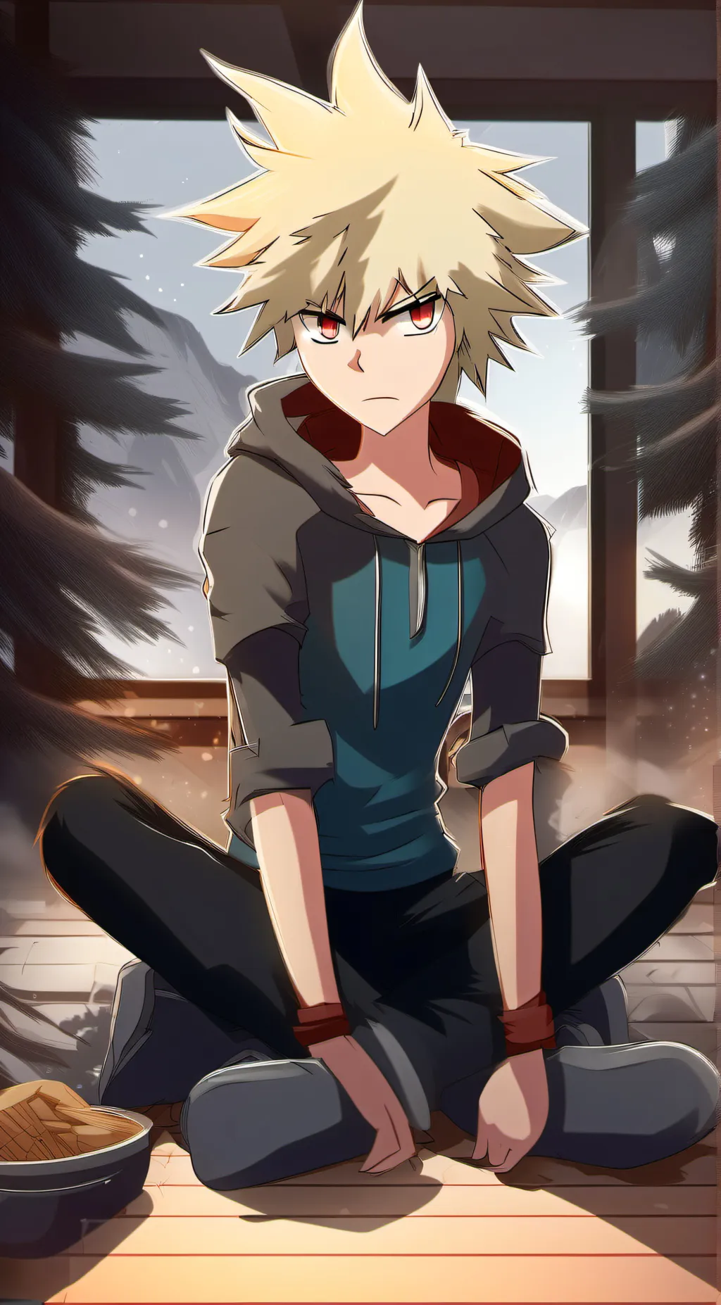 ai character: katsuki bakugo background