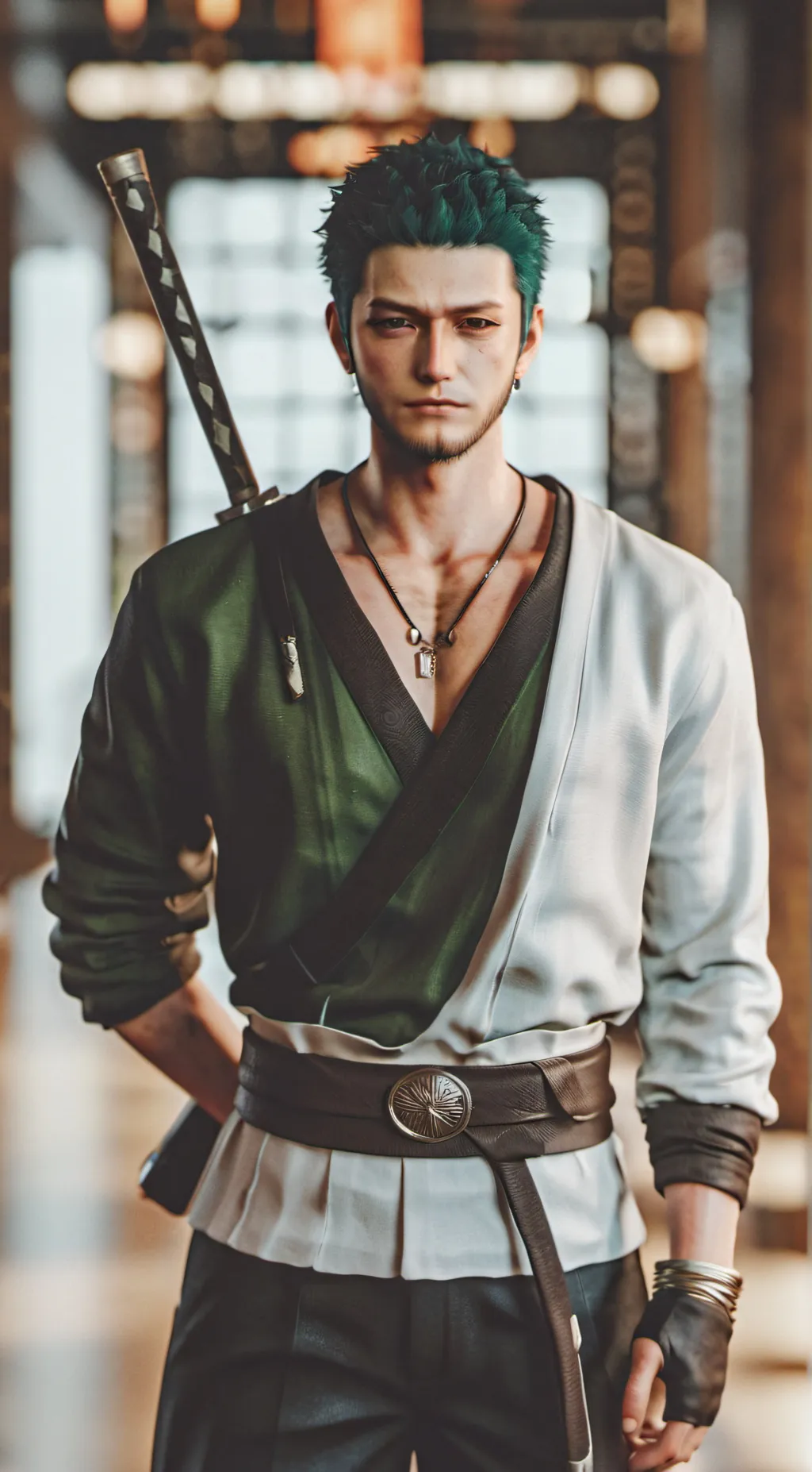 ai character: Zoro background