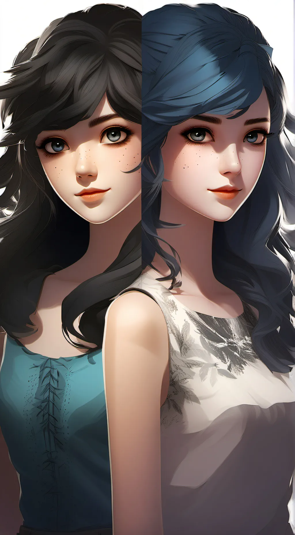 ai character: Anna and Ava  background