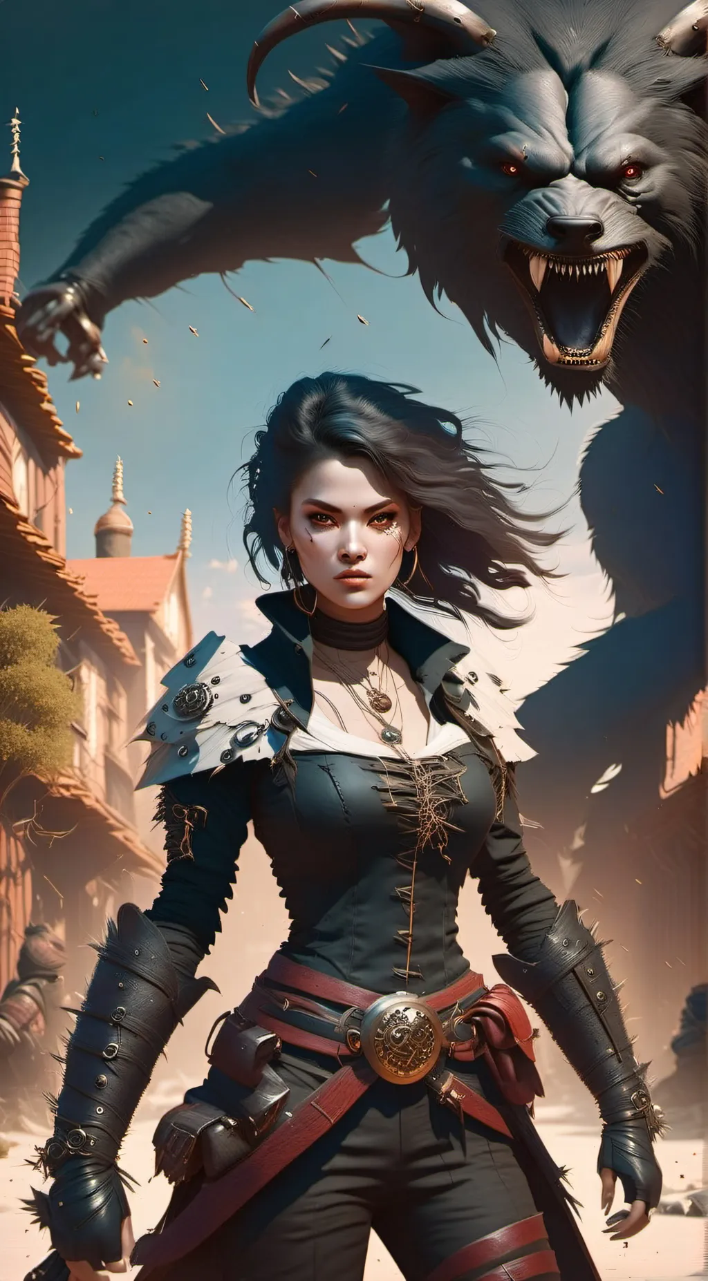 ai character: Nisha Black background
