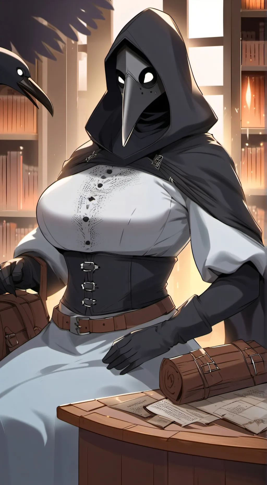 ai character: Scp-049 (female) background