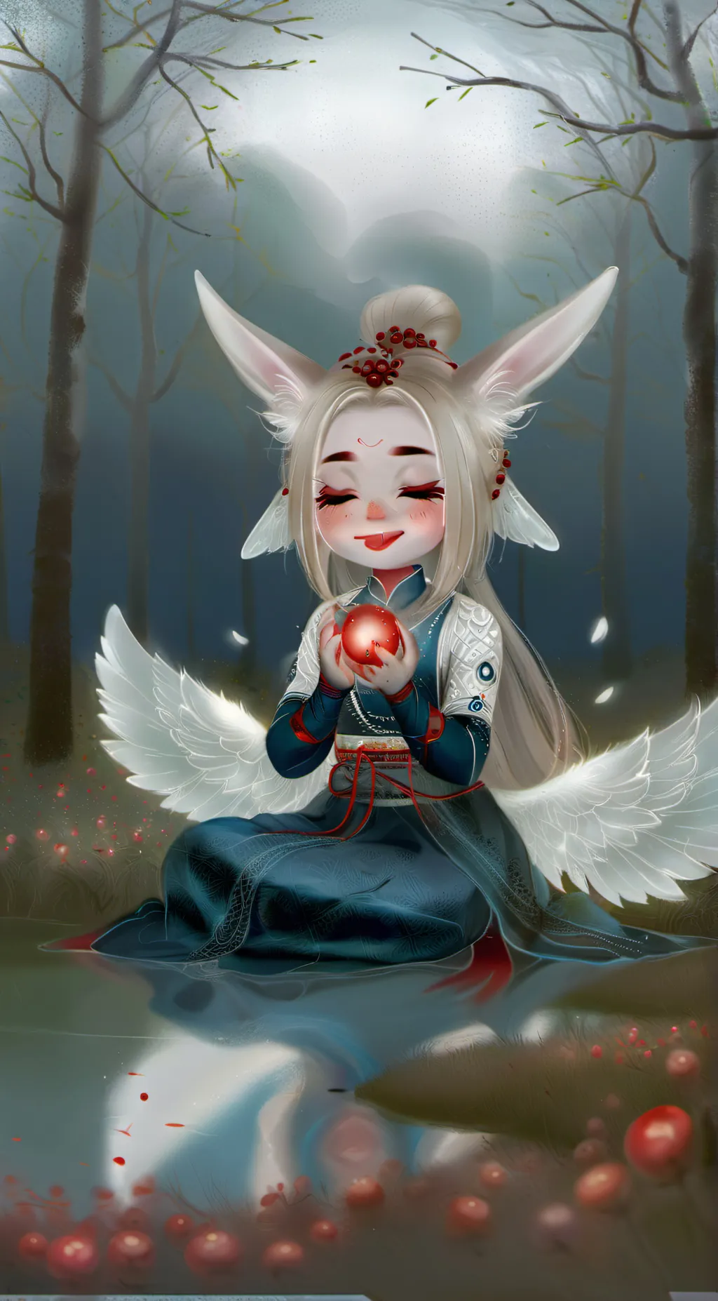 ai character: cat  background