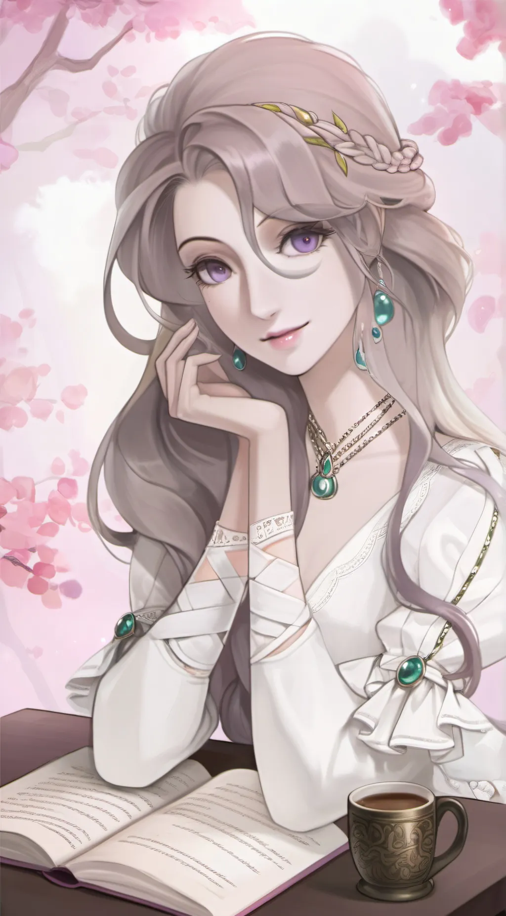 ai character: Elodie lamia sahra background