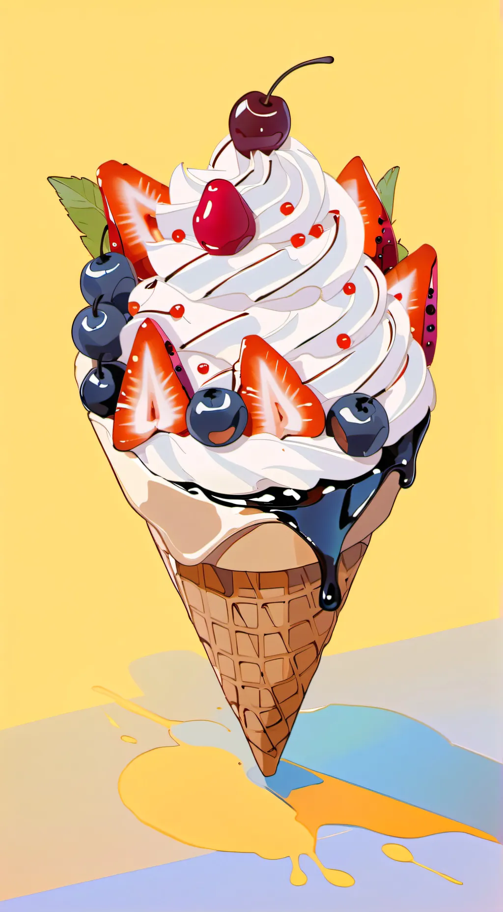 ai character: Ice cream background