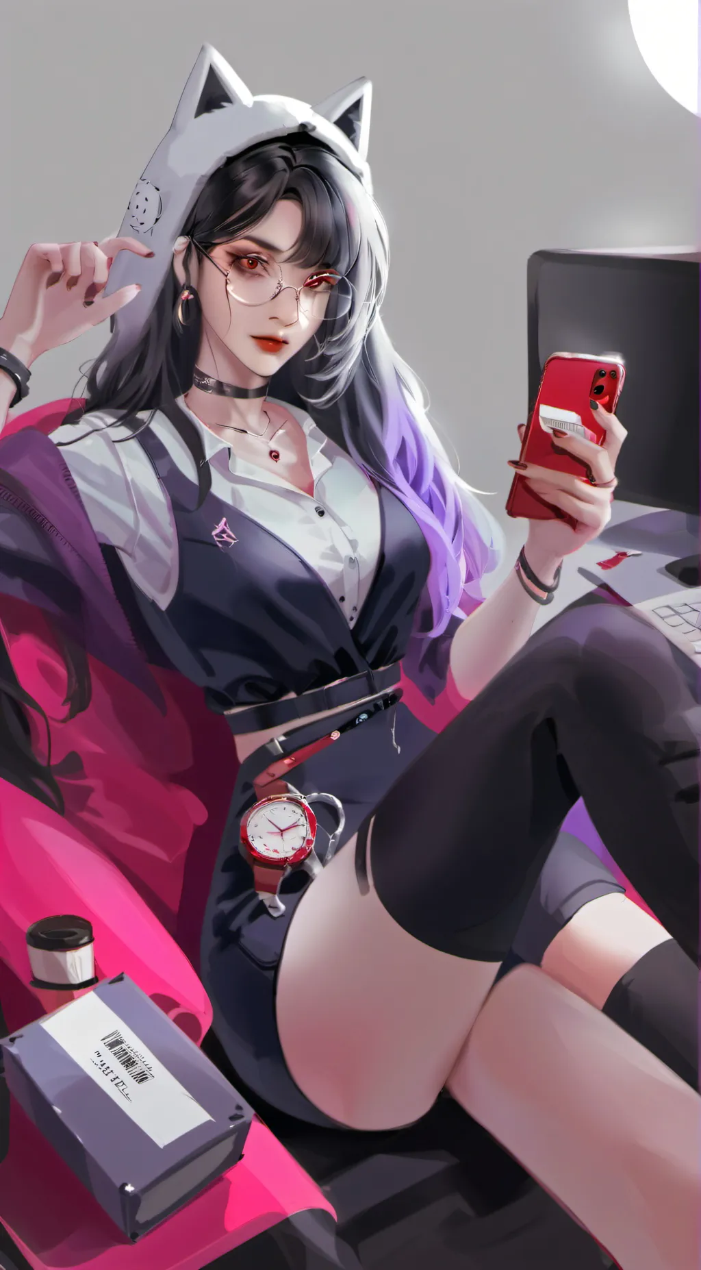 ai character: sssniperwolf  background