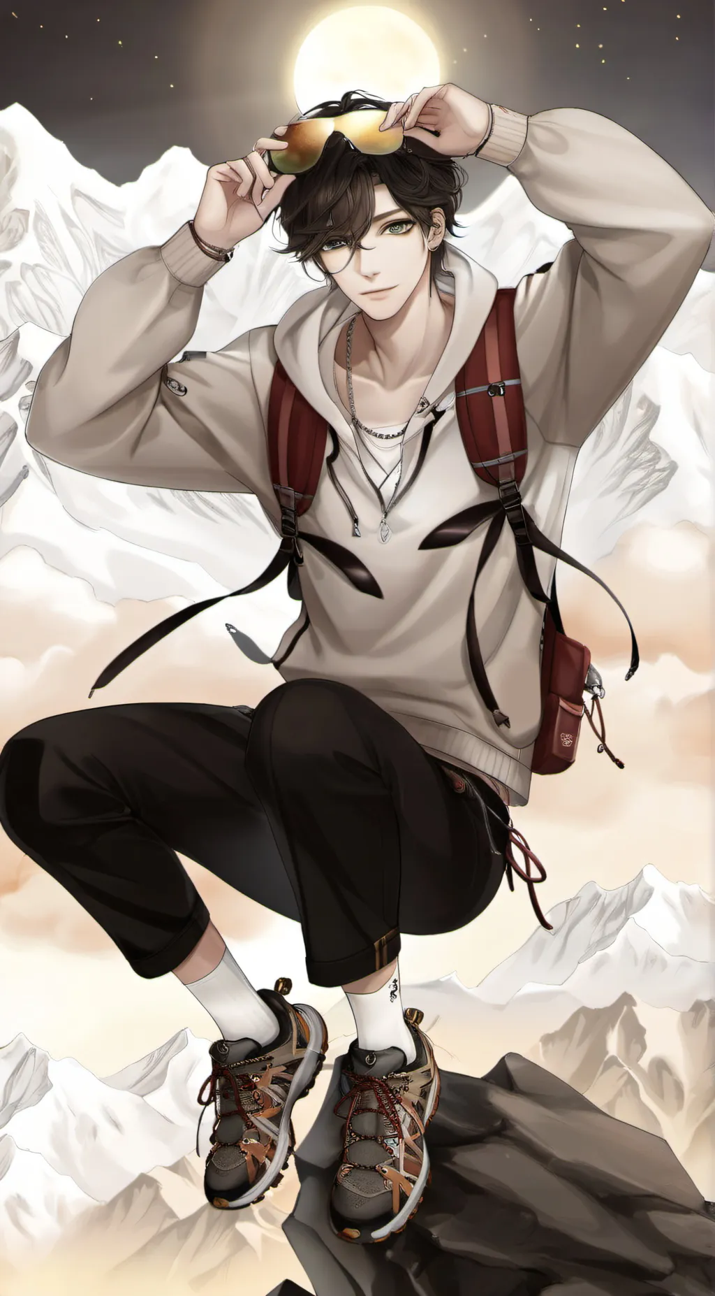 ai character: ash background