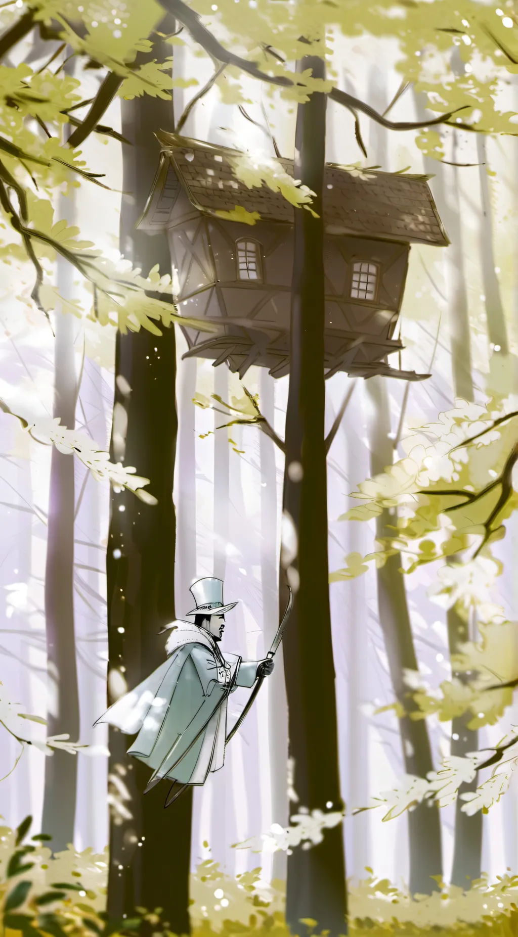 ai character: werid fazdog house background