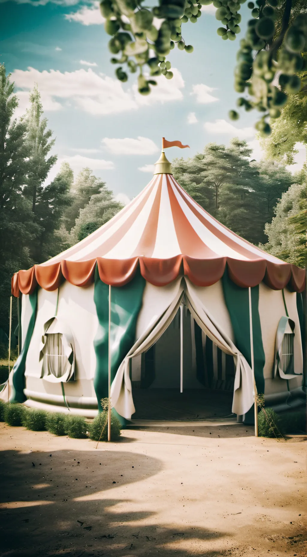 ai character: TADC tent background