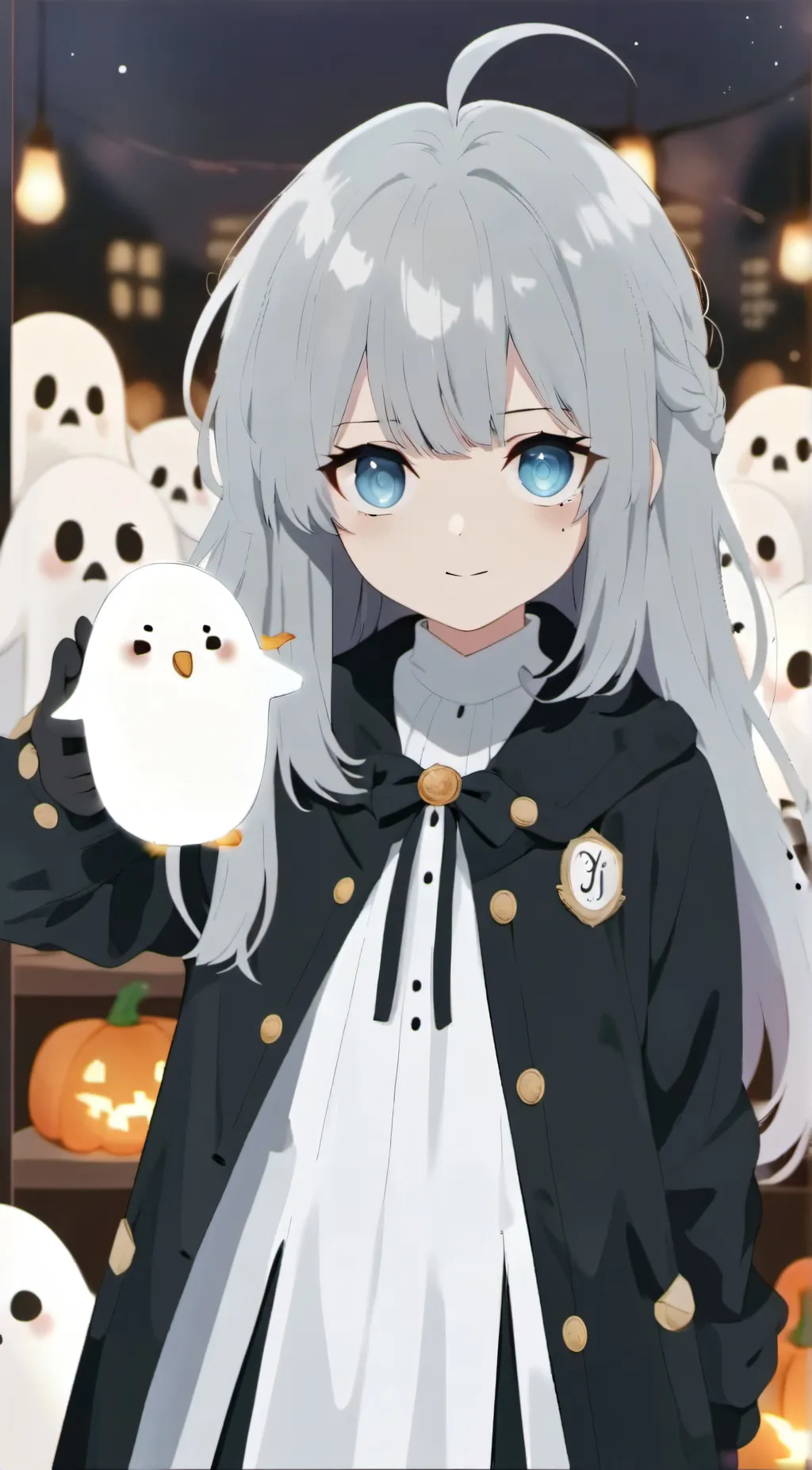 ai character: violet background