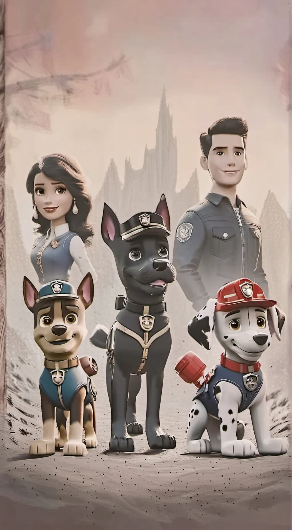 ai character: the paw patrol  background