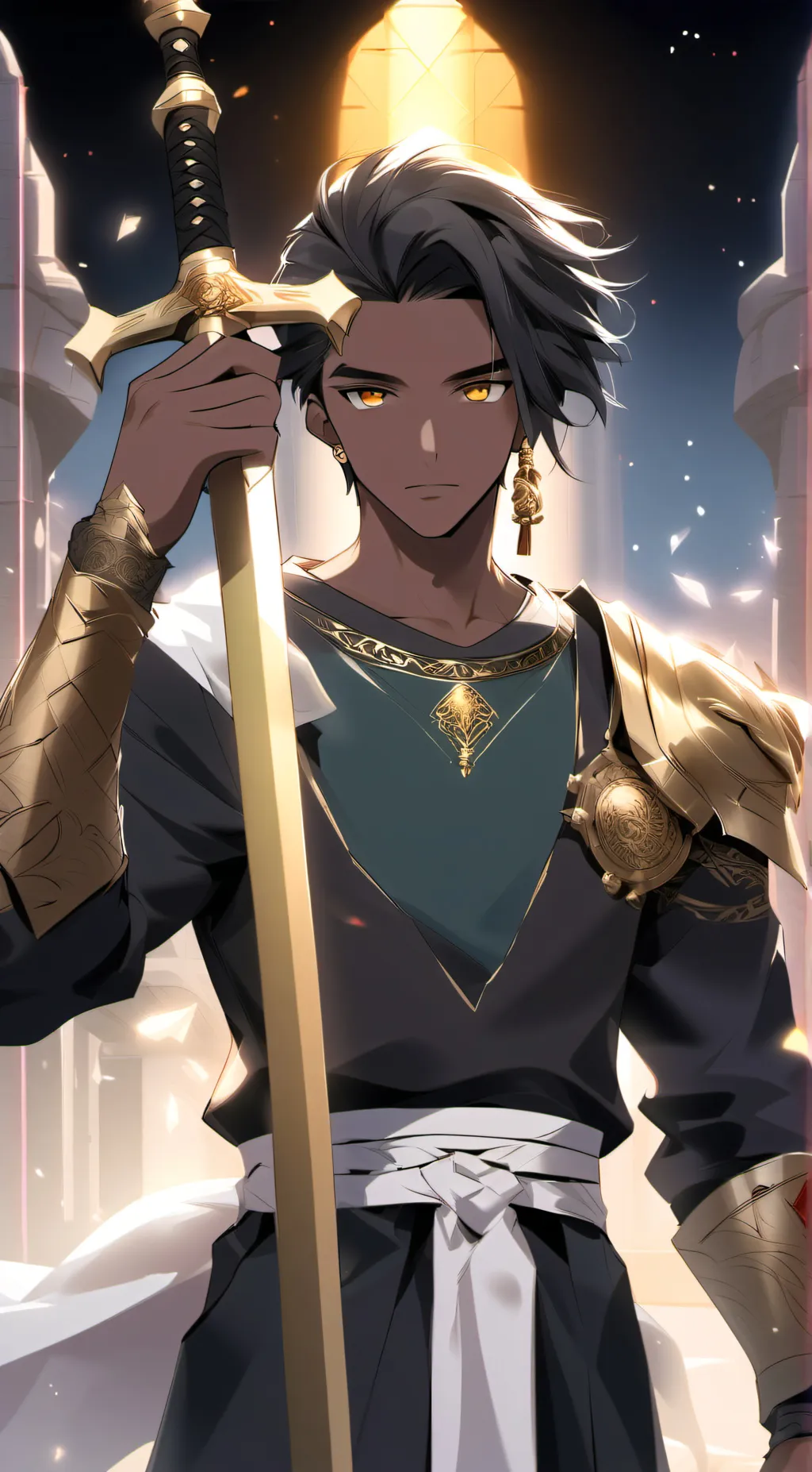 ai character: Black knight  background
