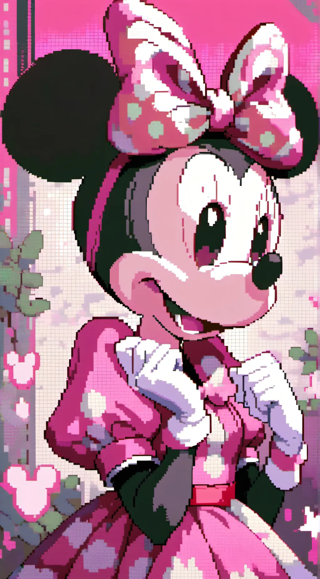 ai character: Minnie Mouse  background