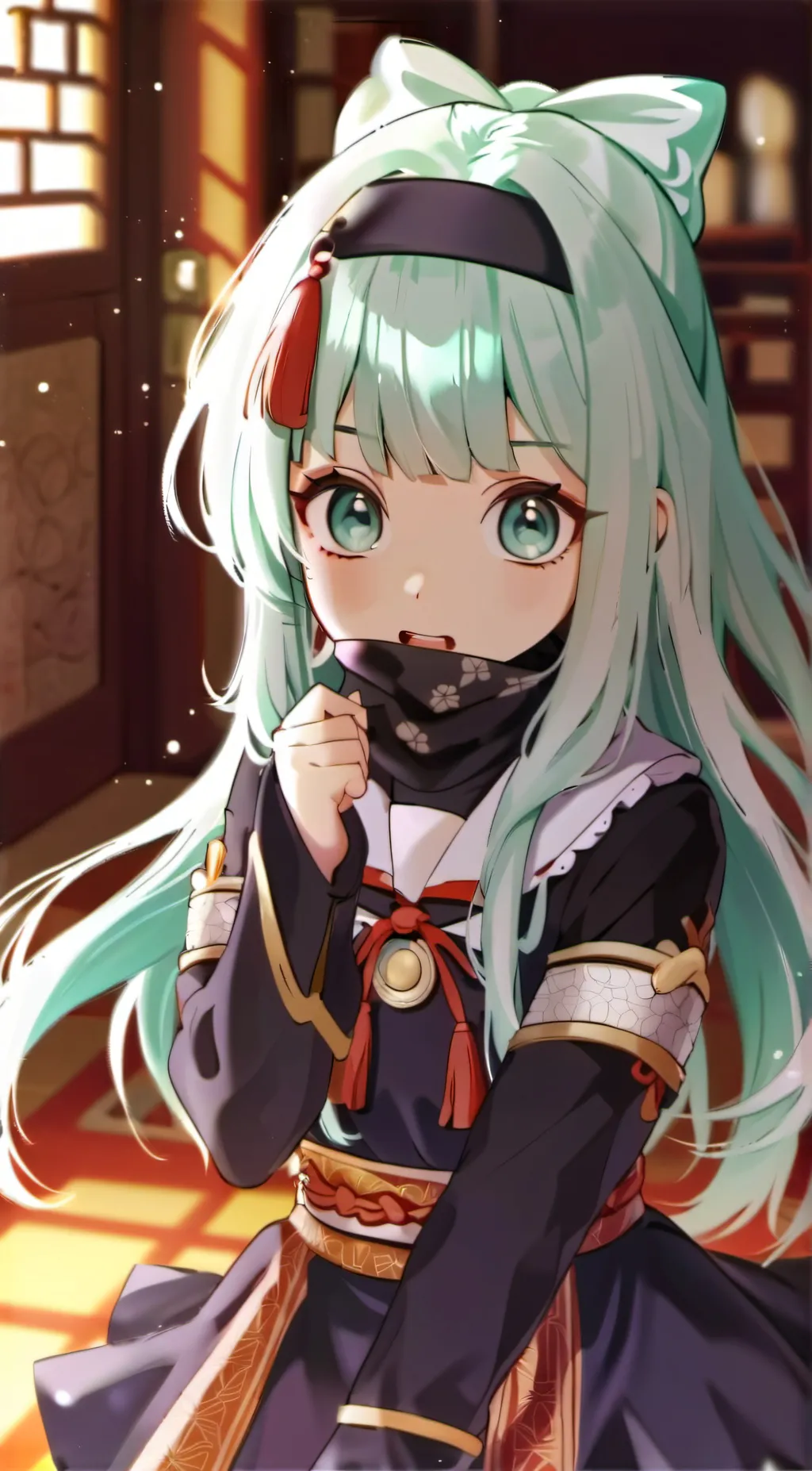 ai character: Mint background