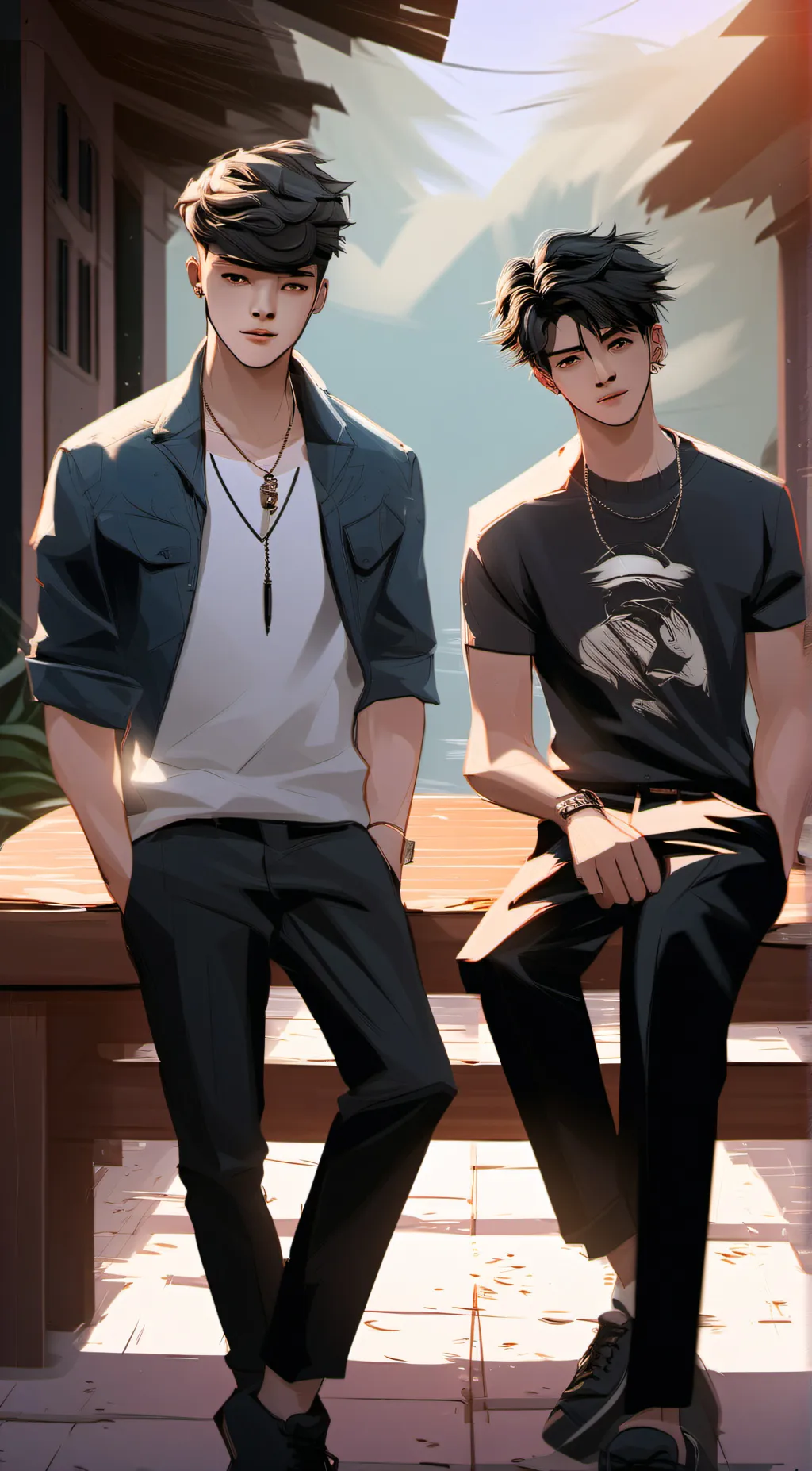 ai character: bad boy good boy background
