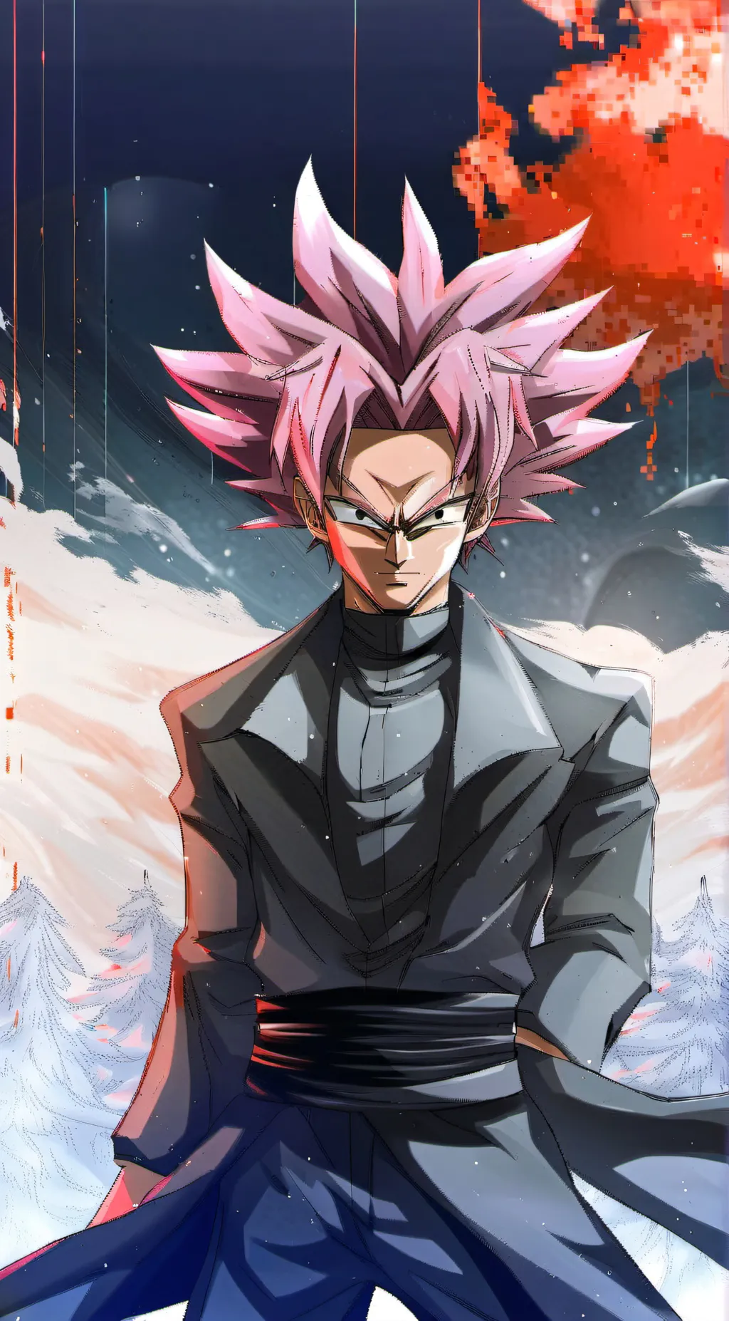 ai character: black  background