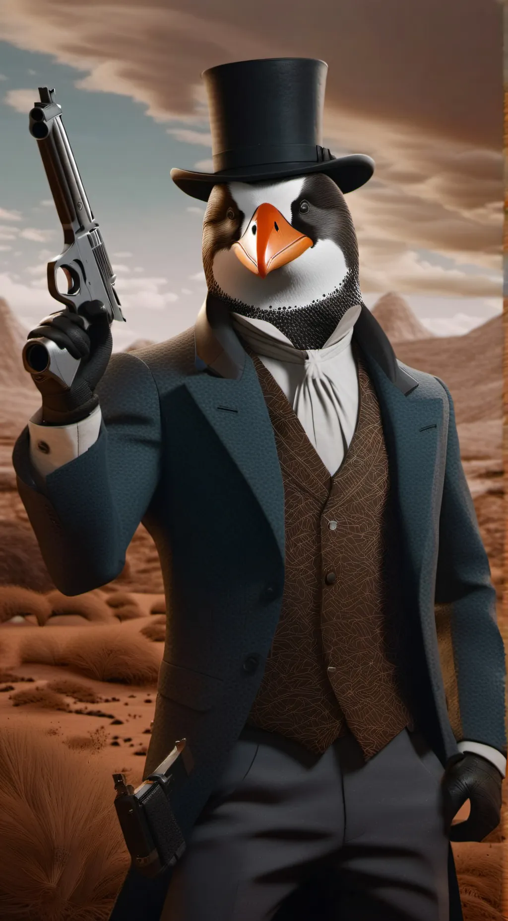 ai character: chad penguin background