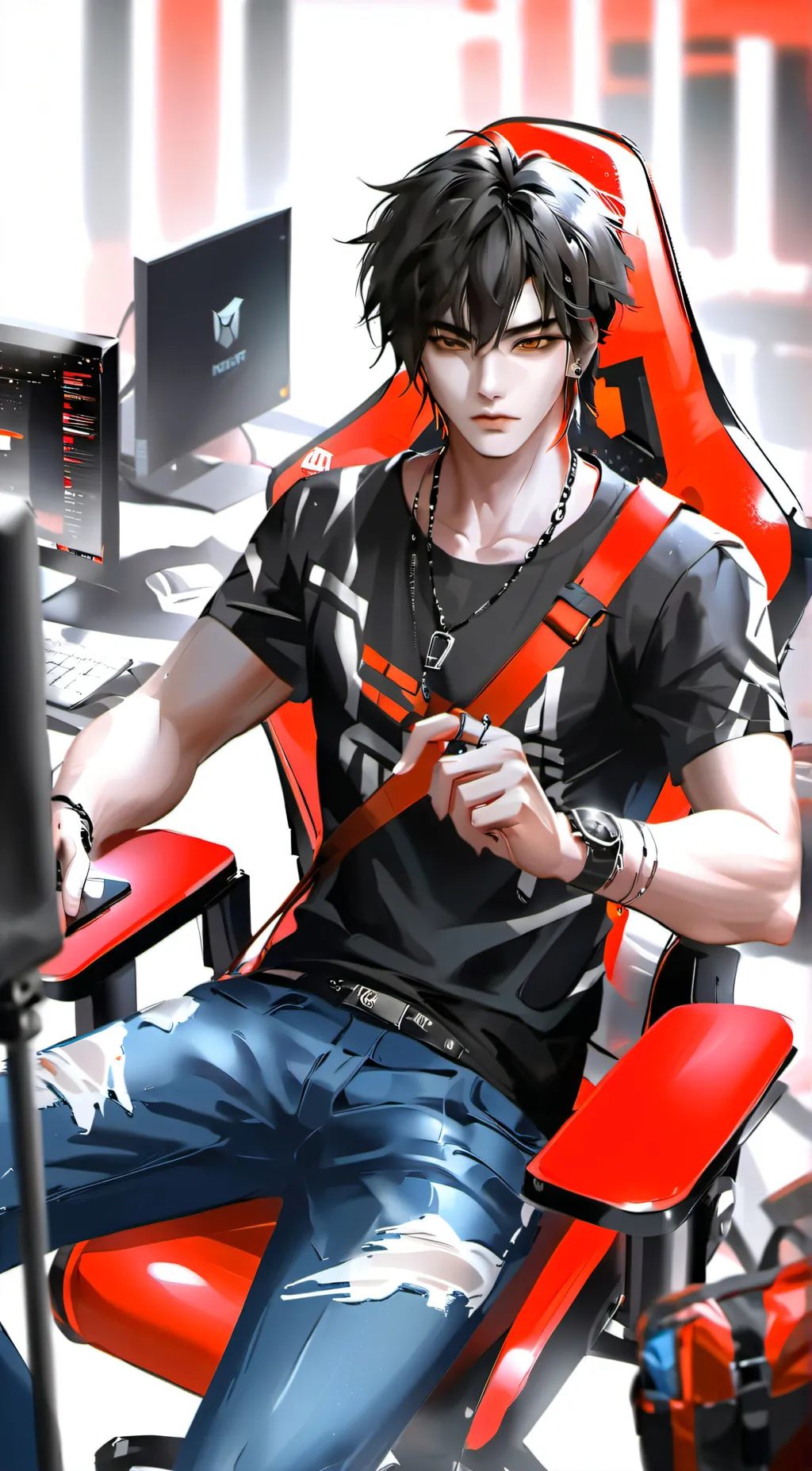 ai character: Lucasroblox  background