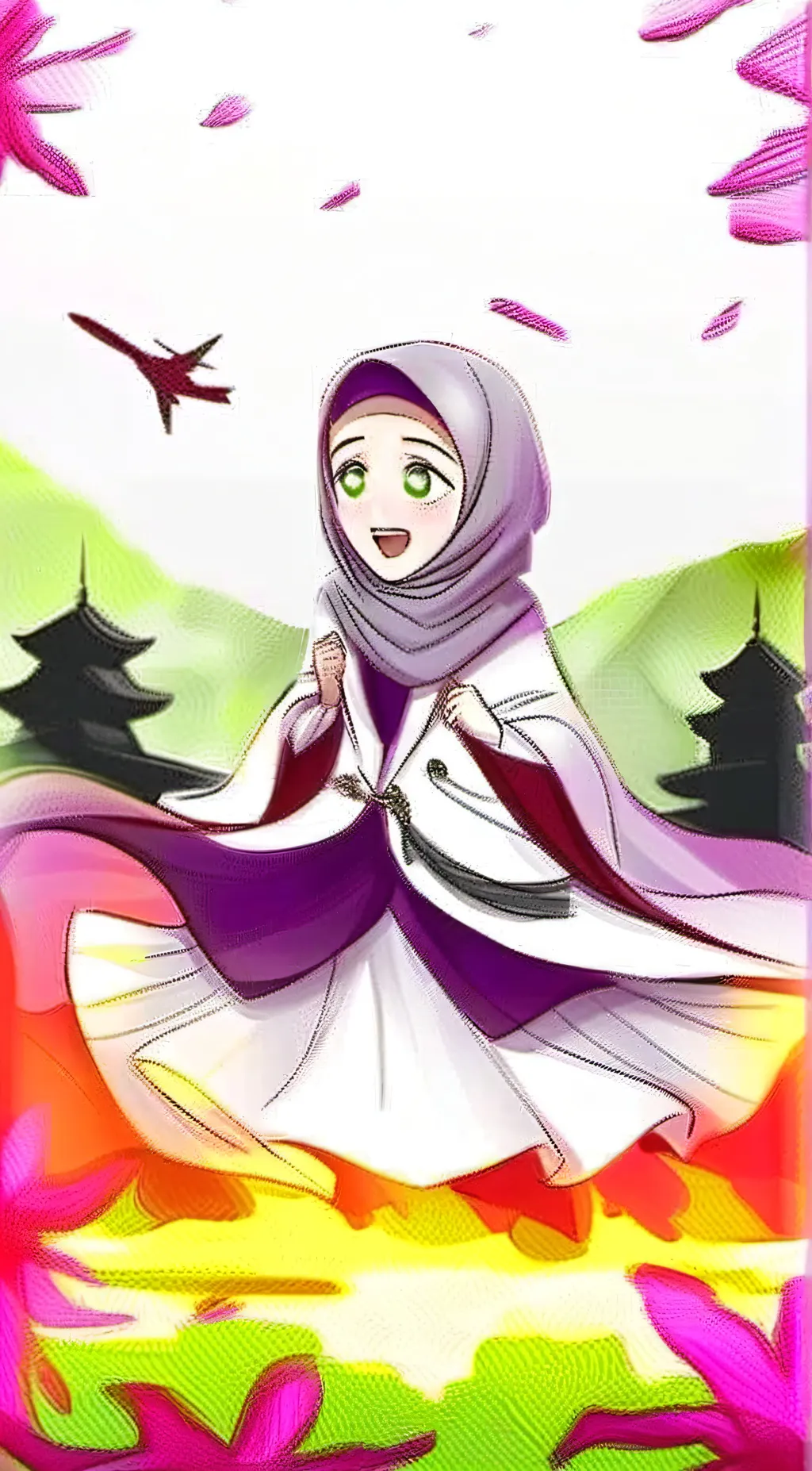ai character: Aina  background