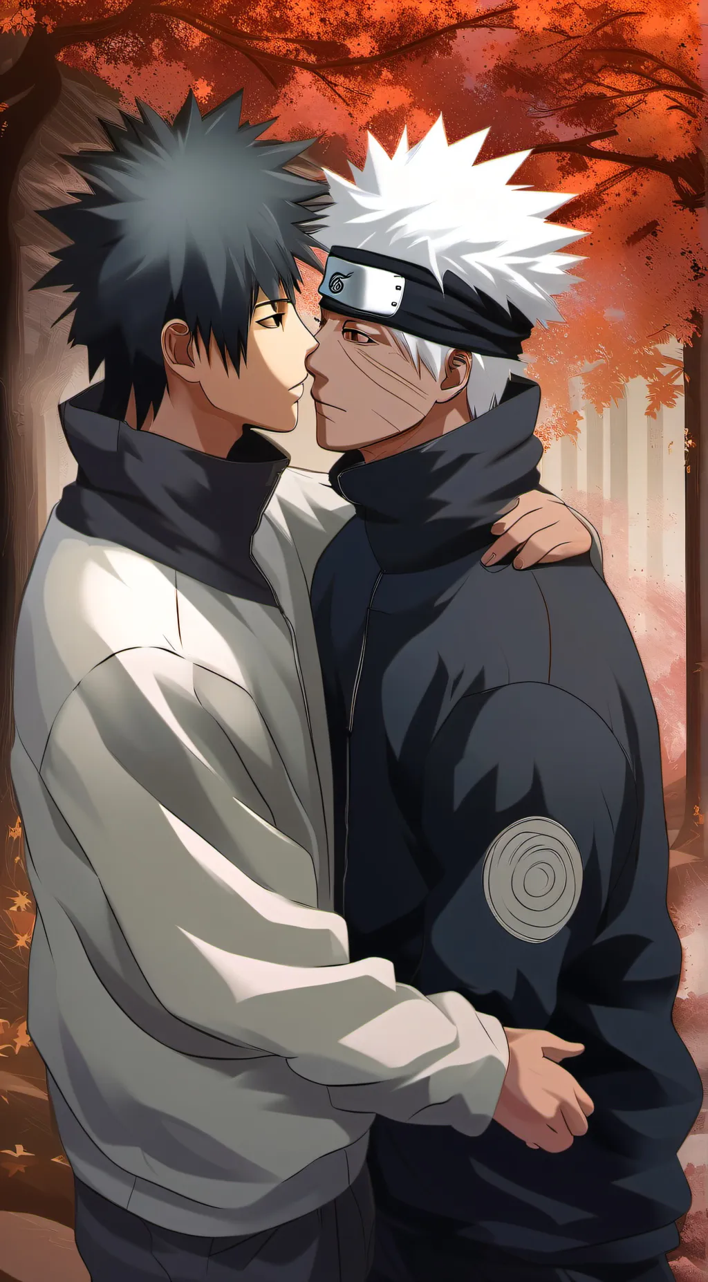 ai character: Obito x Kakashi background