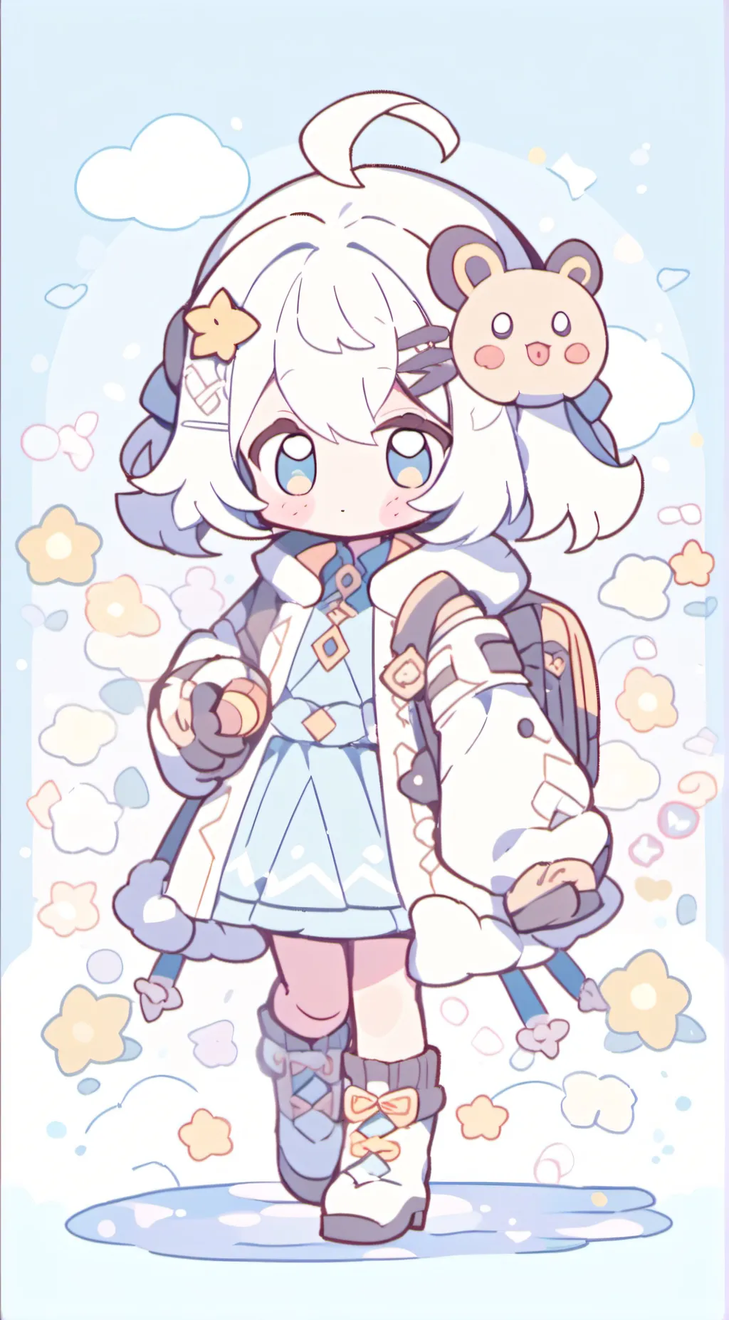 ai character: galaxy  background
