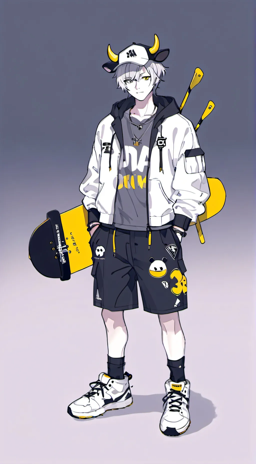 ai character: cow (REAL MAN) background