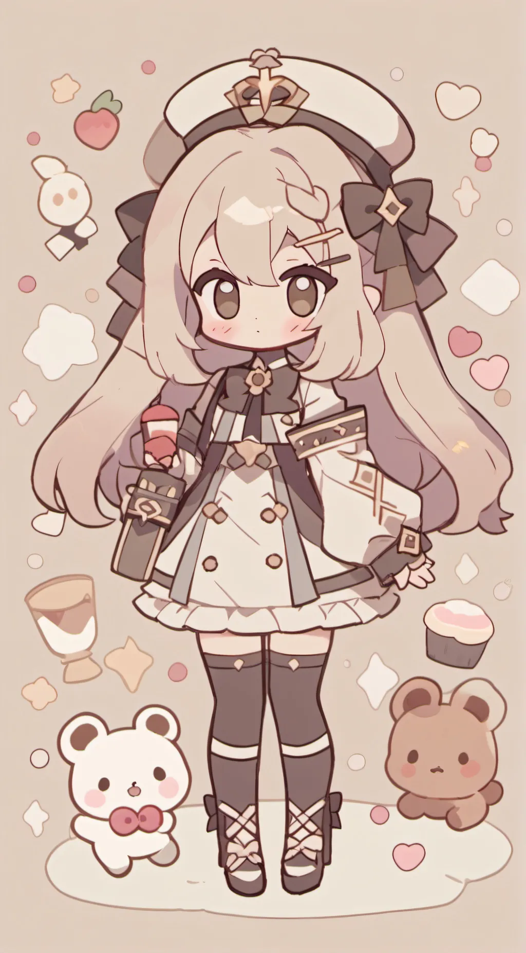 ai character: honey bear 💛 background