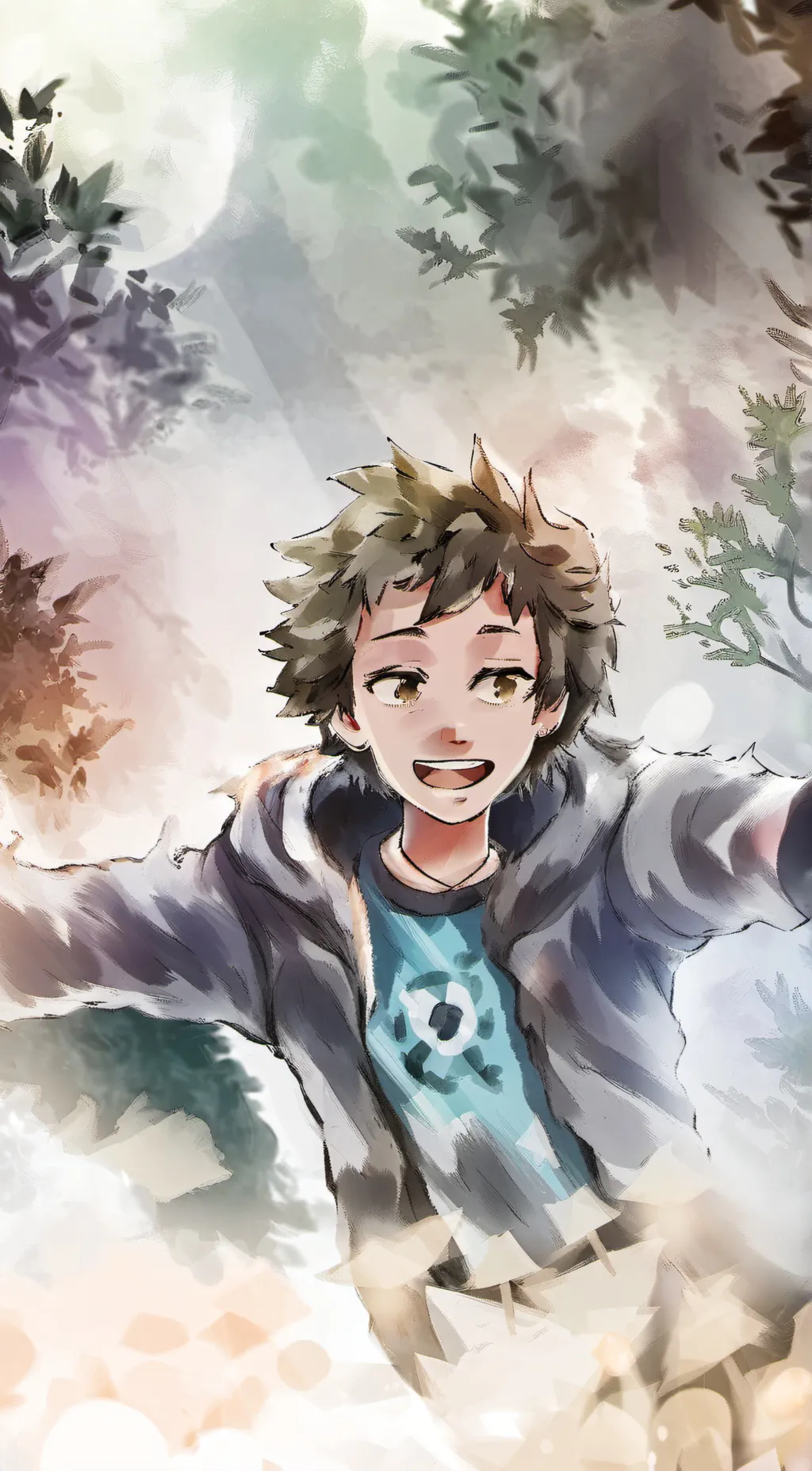 ai character: luca+Alberto  background