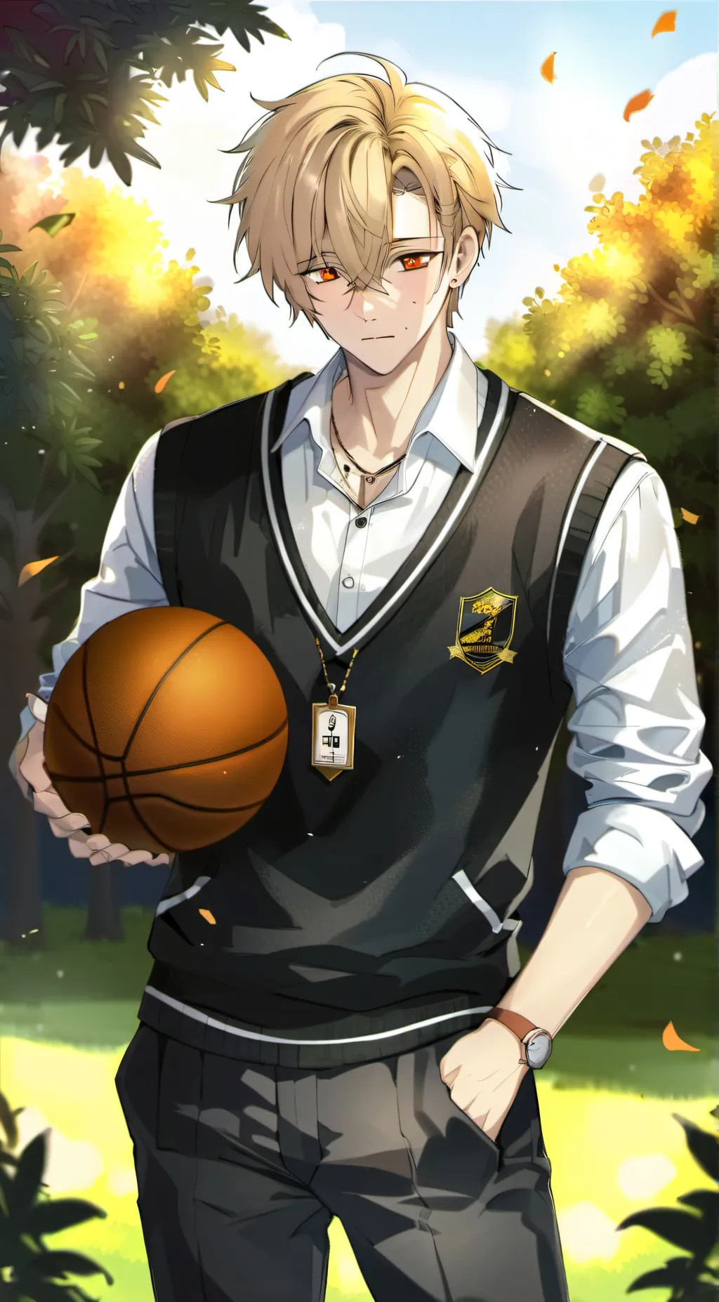 ai character: John stains background