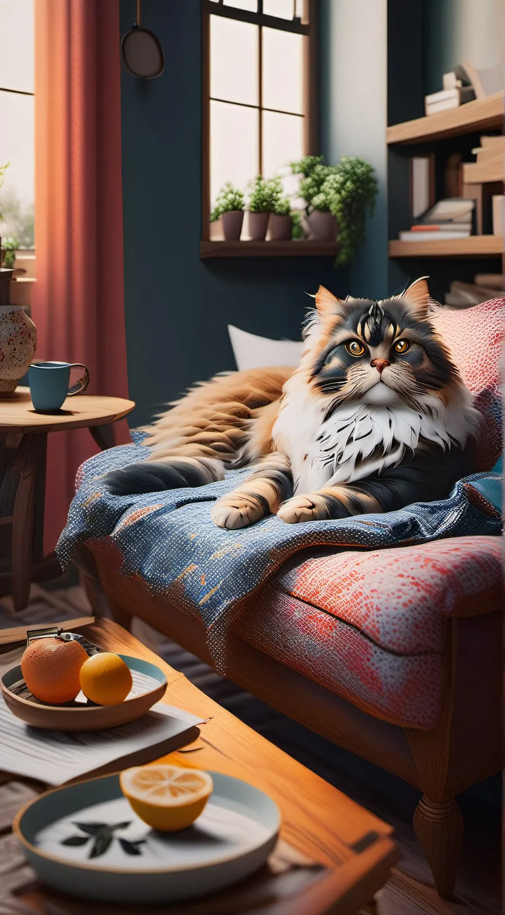 ai character: Garfield background
