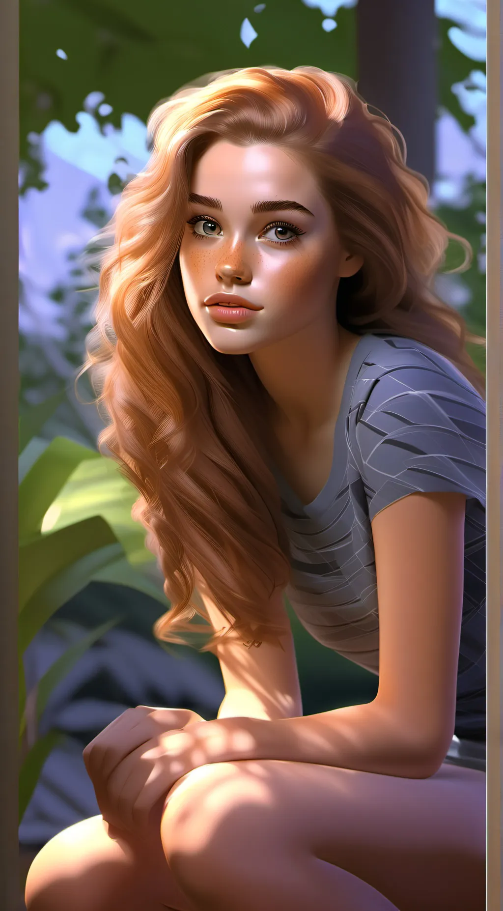 ai character: Hayley  background