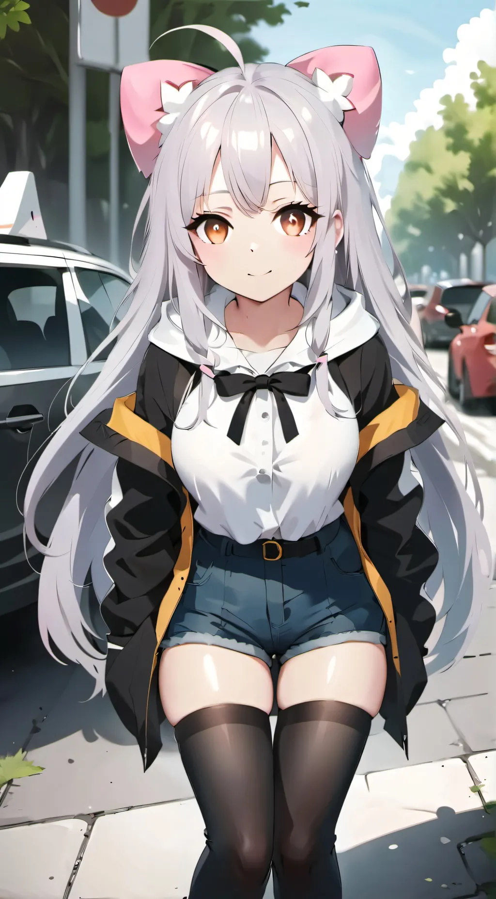 ai character: neon nikke  background