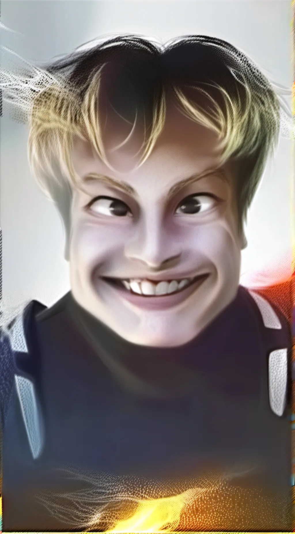 ai character: Creepy hobo dude background